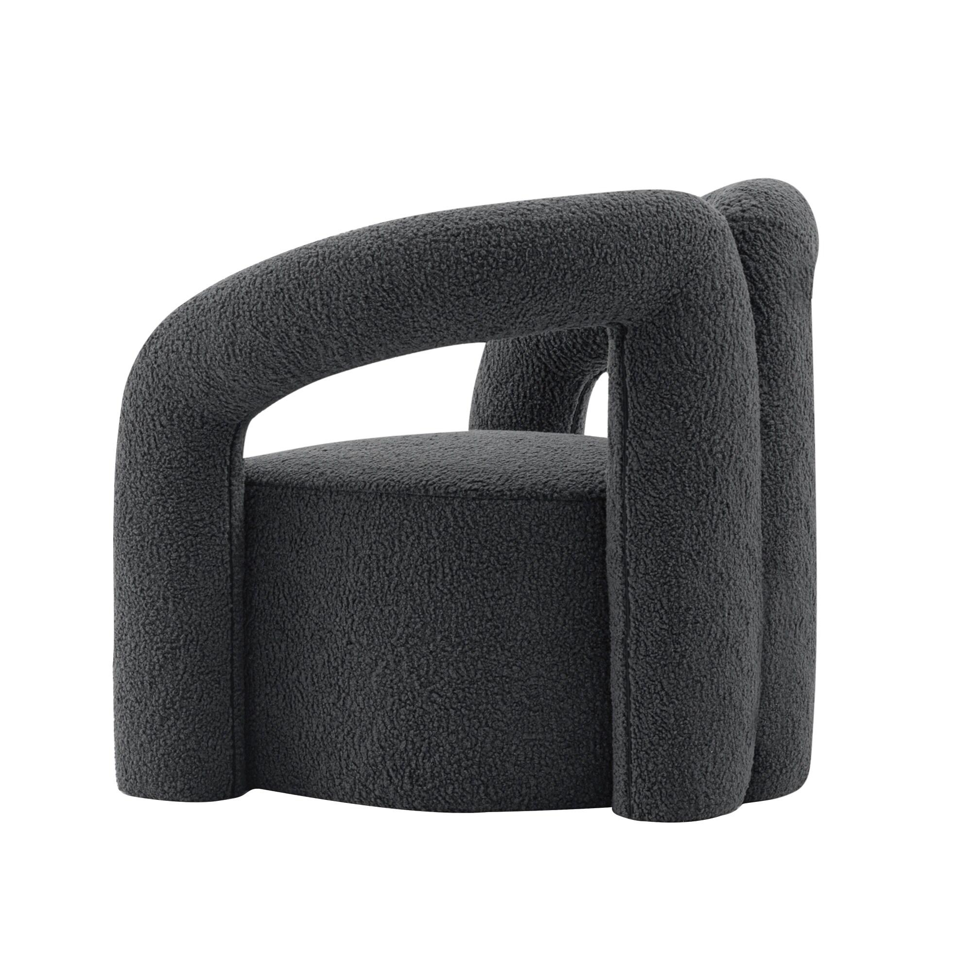 Darian Modern Boucle Upholstered Accent Chair Black - Manhattan Comfort