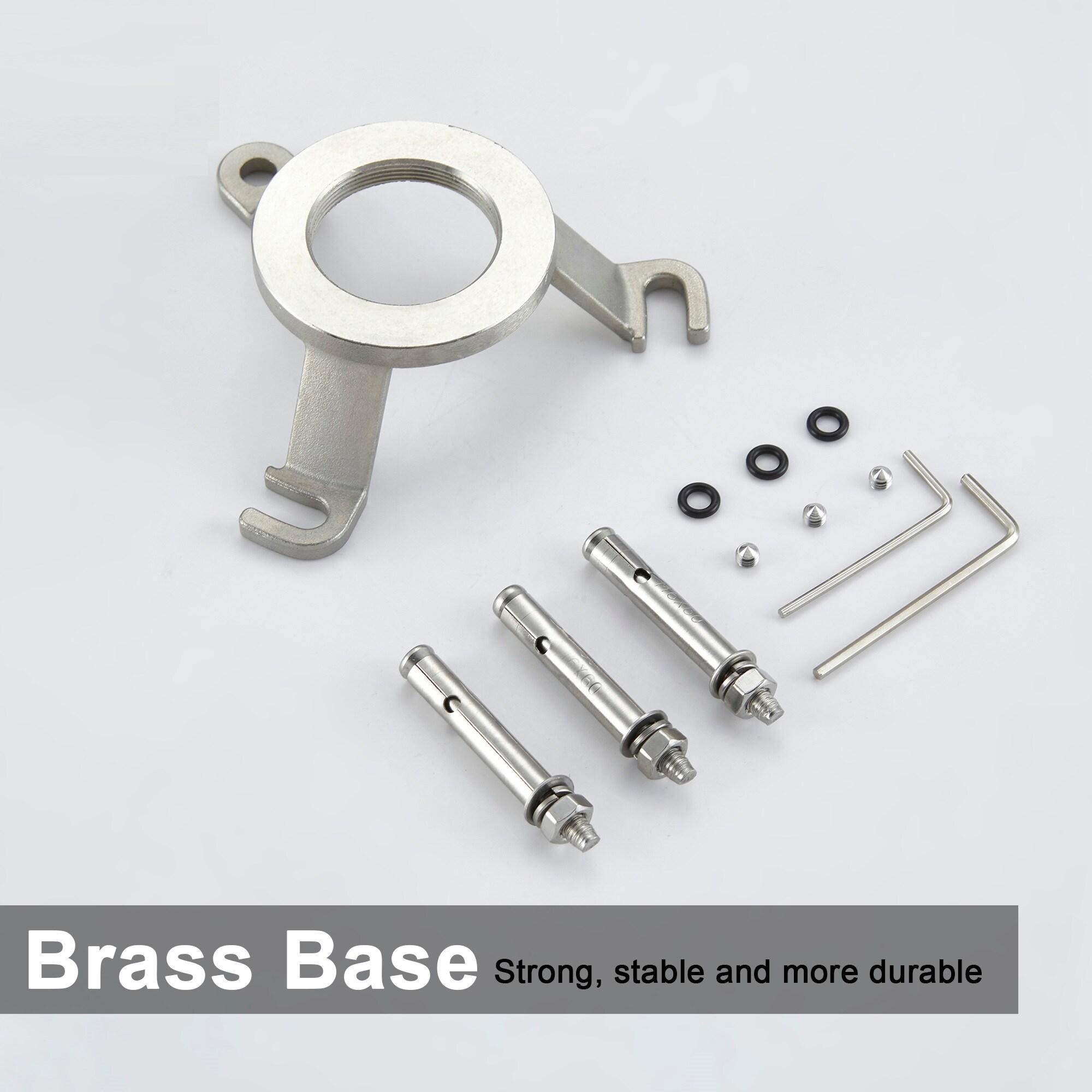 Double Handle Floor Mounted Freestanding Tub Filler With Handshower