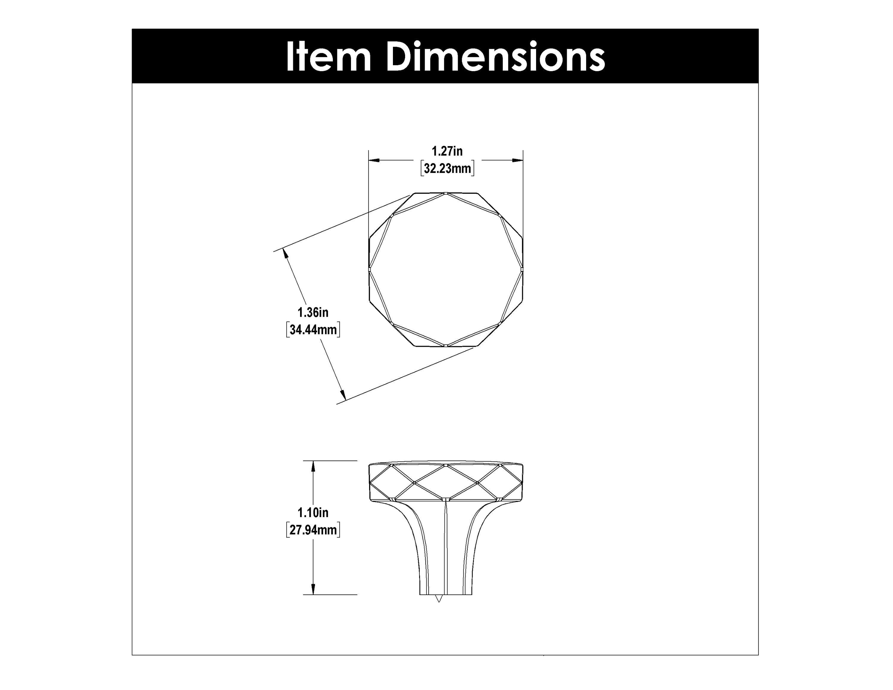 Karat 1.25" Diameter Round Knob