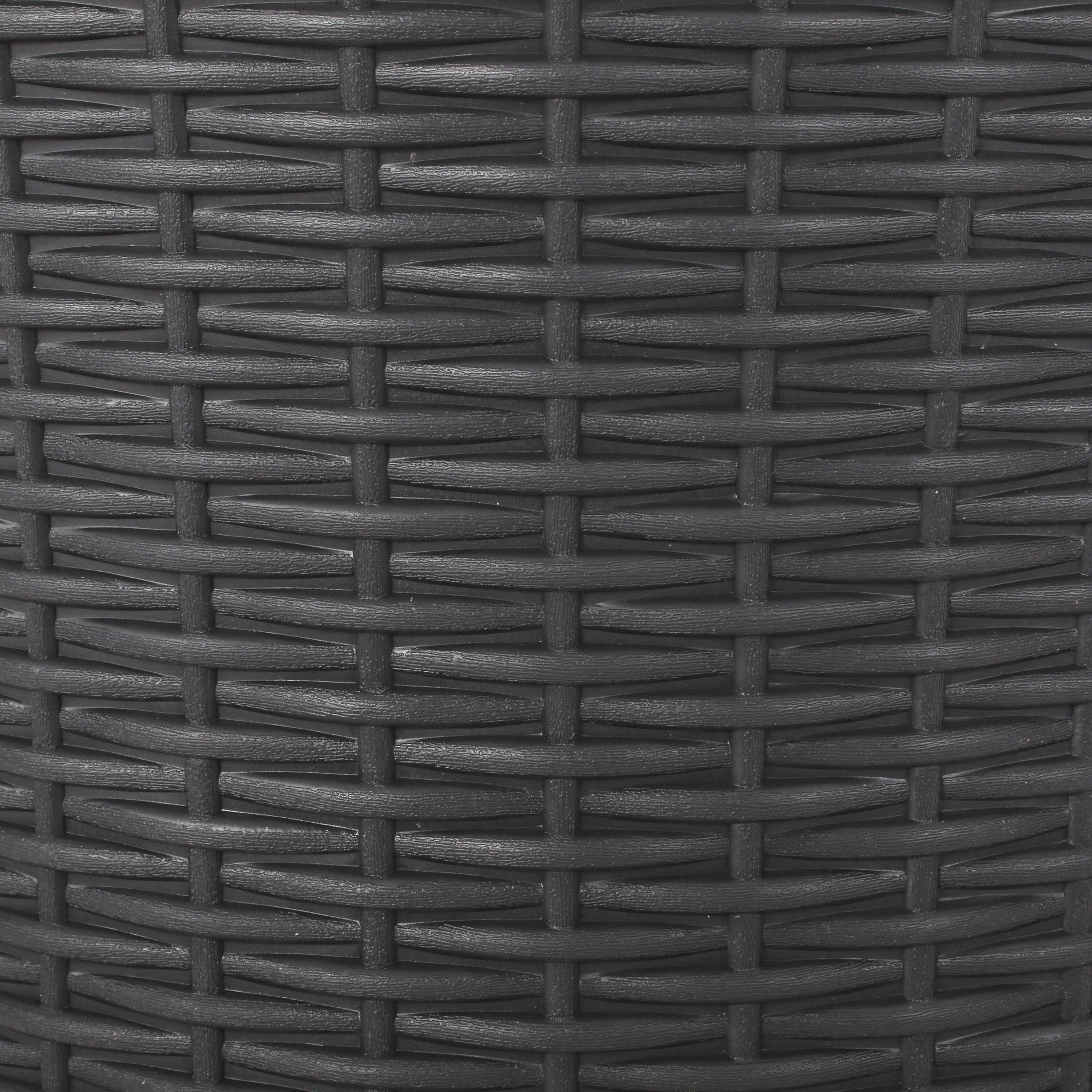 Olivo Patio Faux Wicker Patio Table - Dark Gray - Christopher Knight Home