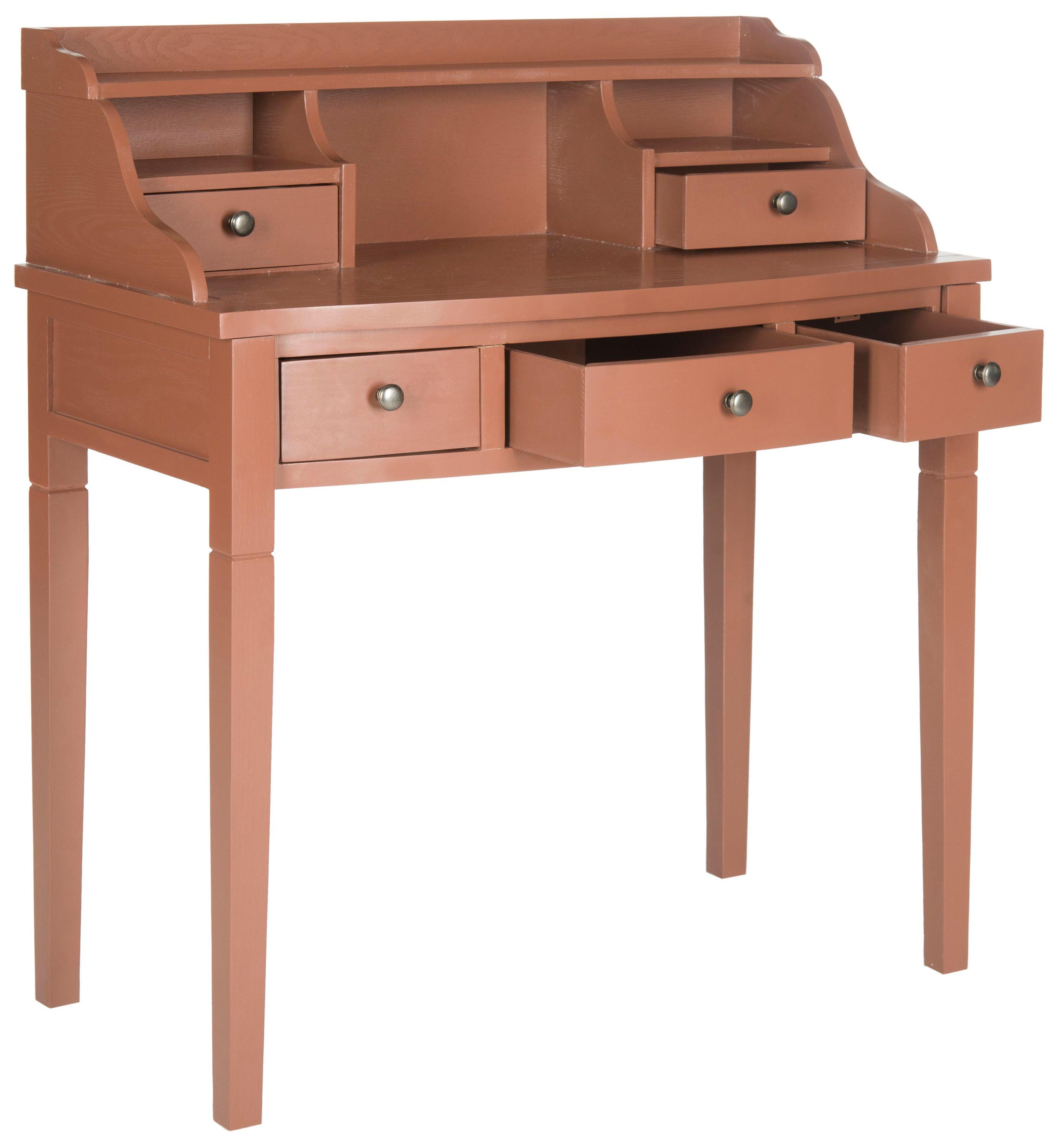 Landon Writing Desk - Henna Brown - Safavieh