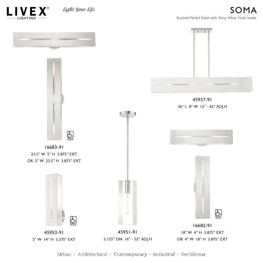 Livex Lighting Soma 4 - Light Chandelier in  Brushed Nickel