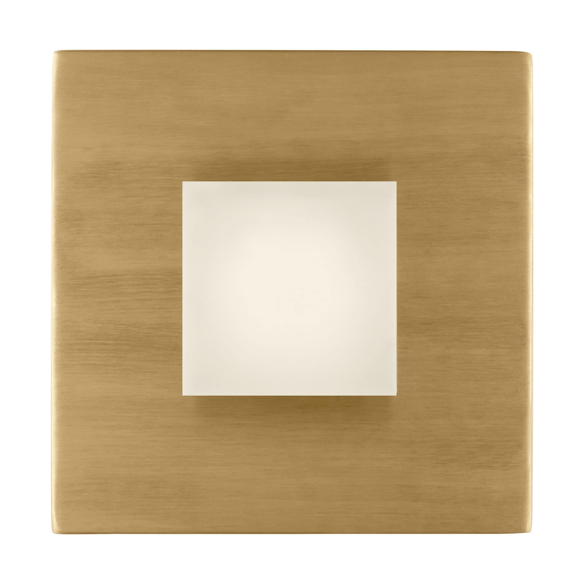 Brander Satin Brass Dimmable Wall Sconce with Frosted Acrylic Shade