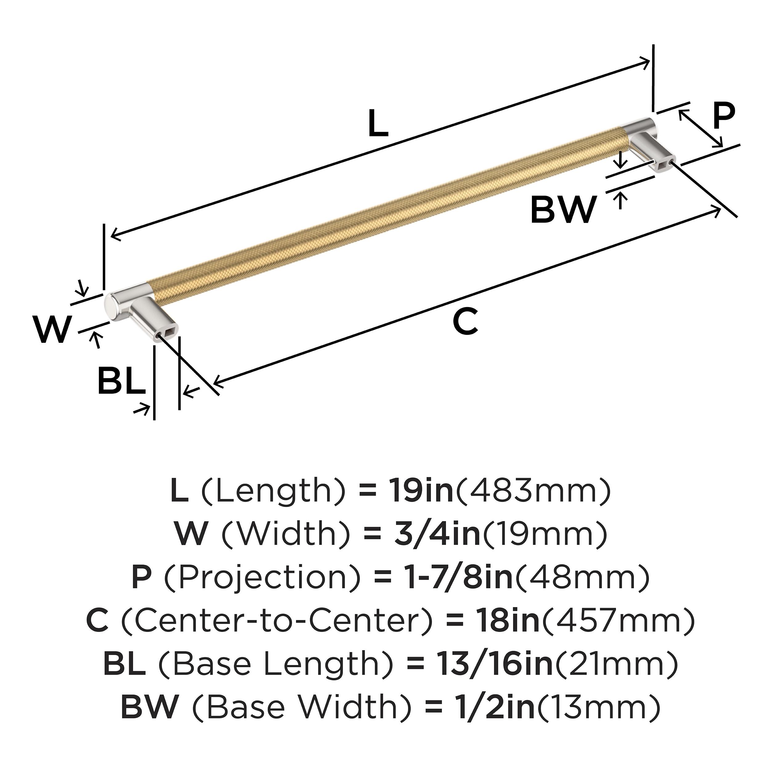 Amerock Esquire 18 inch (457mm) Center-to-Center