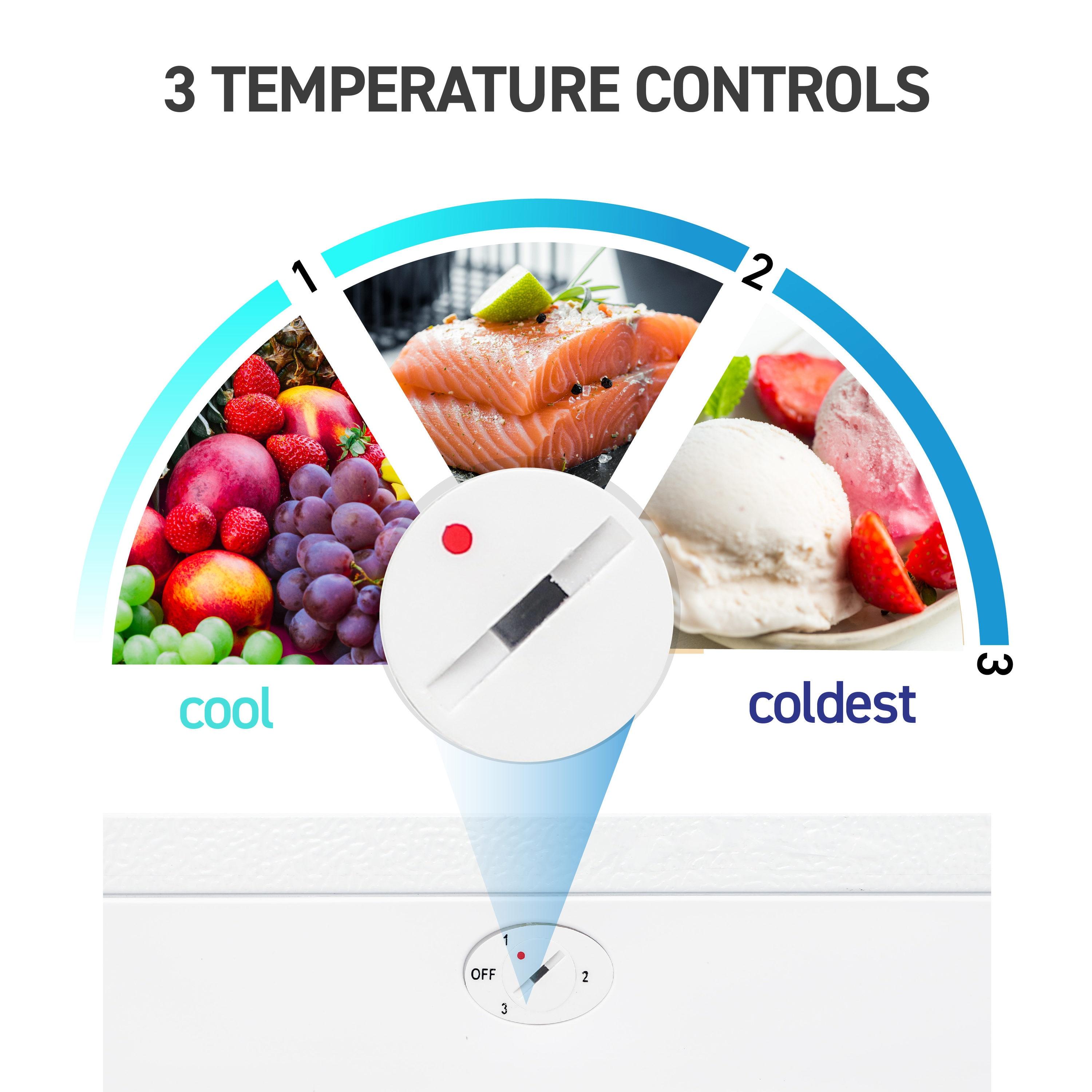 6 Cubic Feet Upright Freezer with Adjustable Temperature Controls