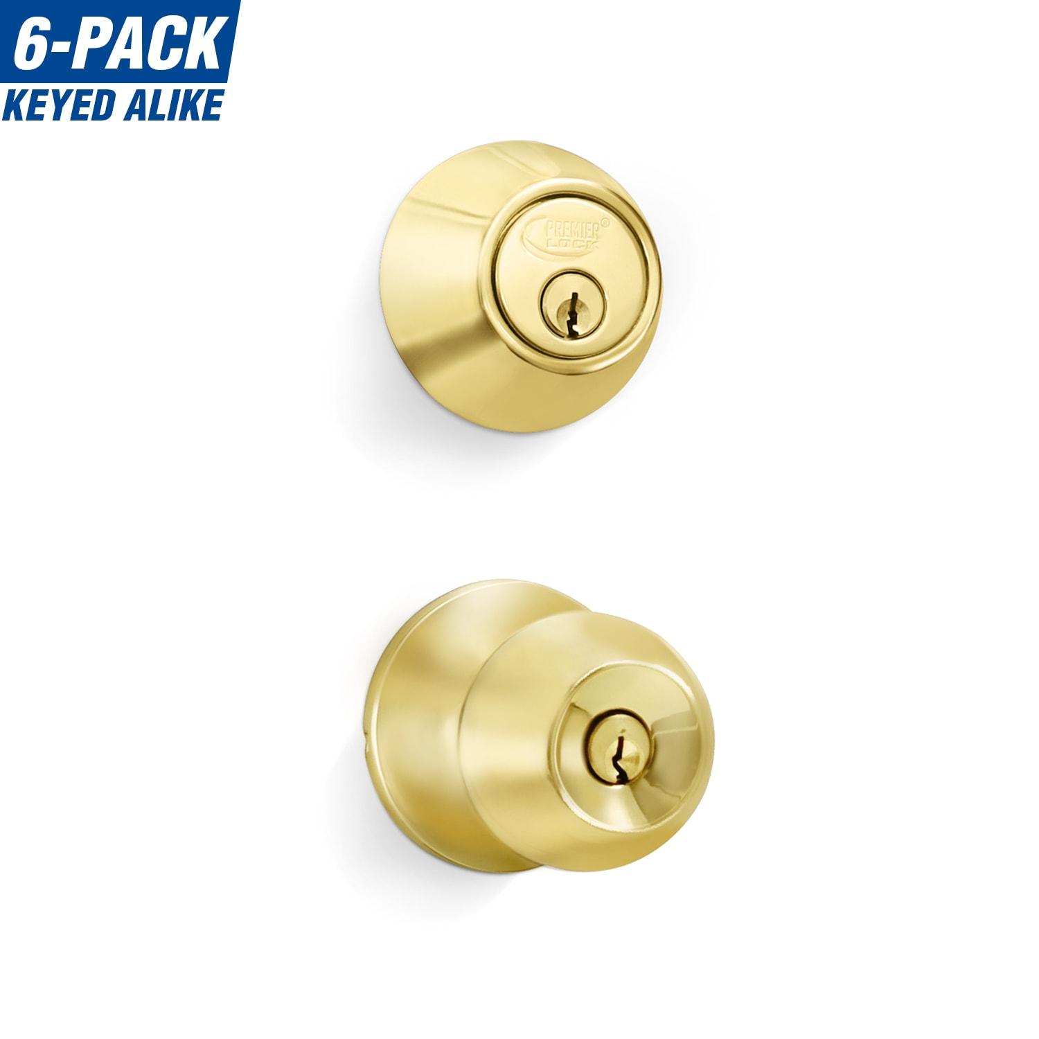 Complete Entry Knob Set with Single Cylinder Deadbolt