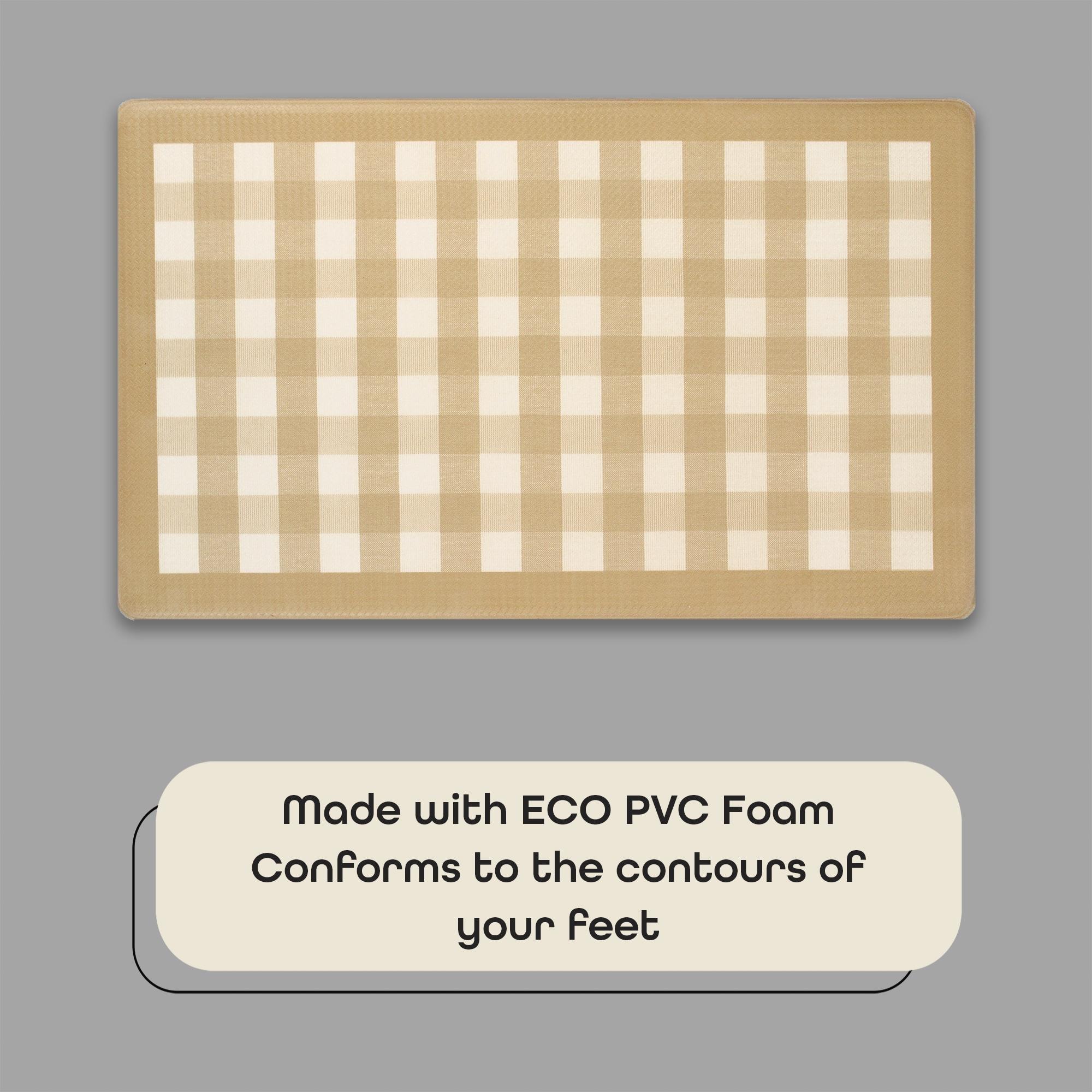 Achim Anti-Fatigue Mat, PVC/Foam, Beige, 18" x 30"