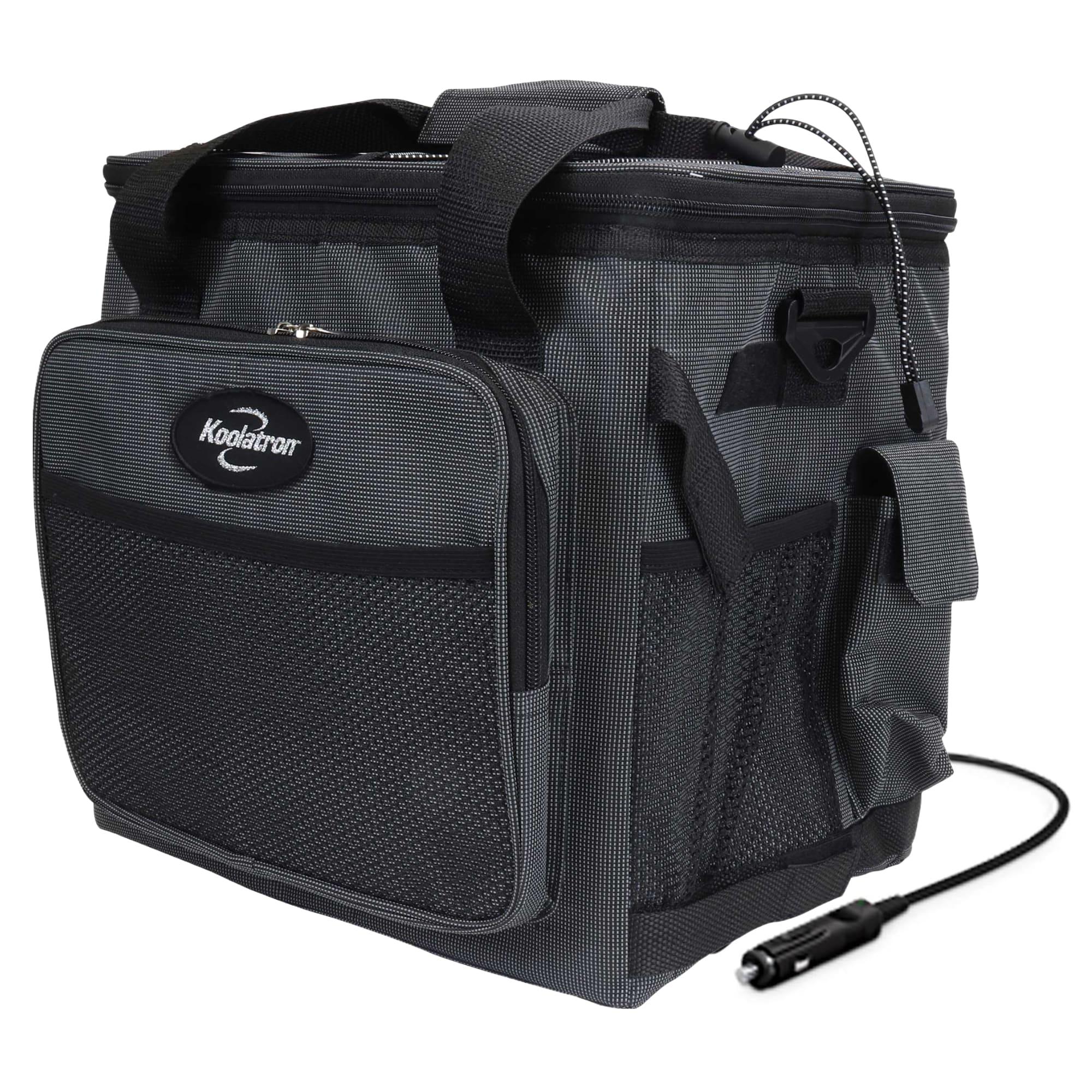 Black Electric Insulated Cooler Bag with Adjustable Strap