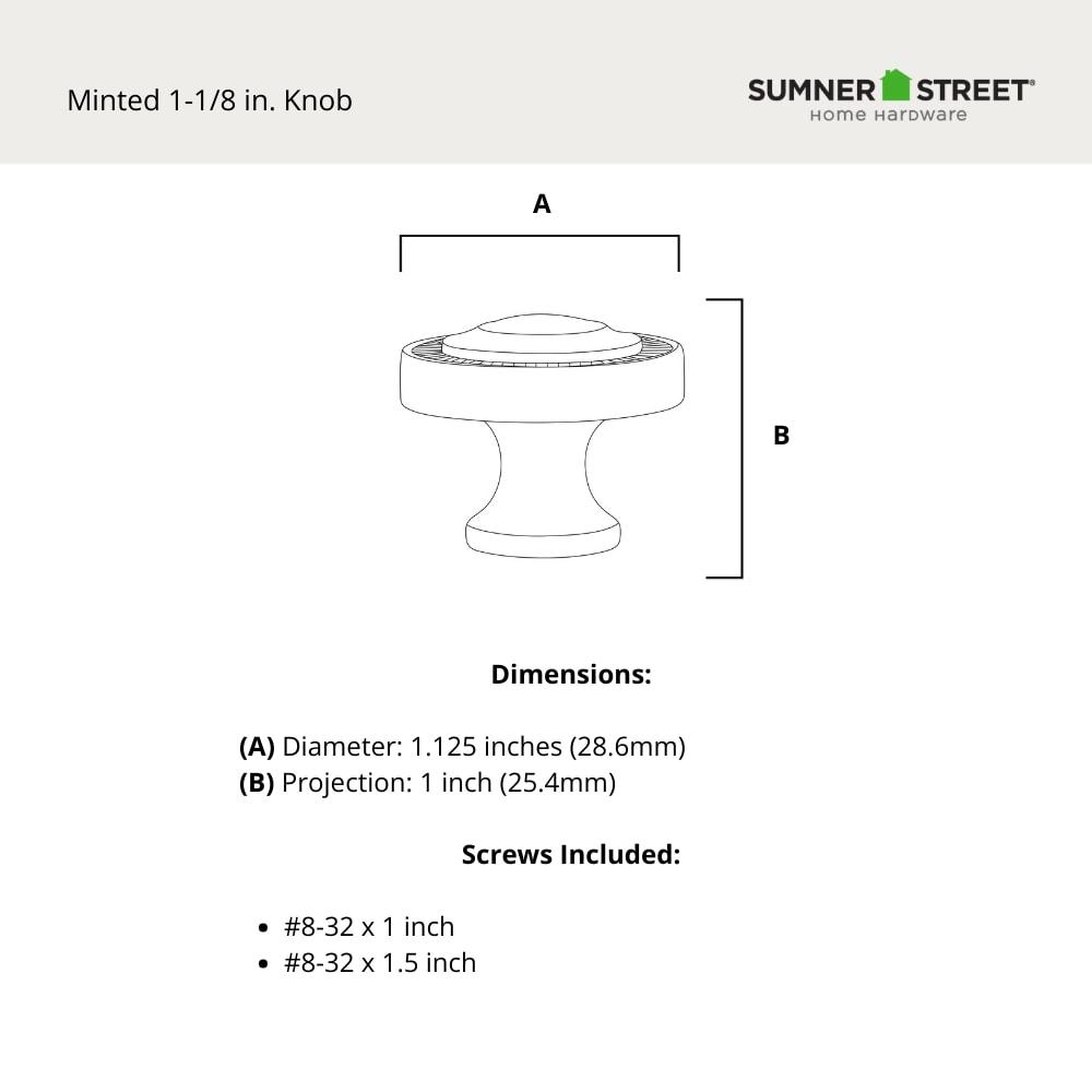 Minted 1 1/8" Diameter Knob