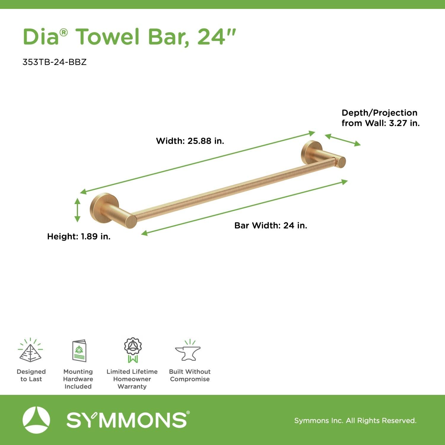 Dia 24" Extra Long Wall Mounted Towel Bar