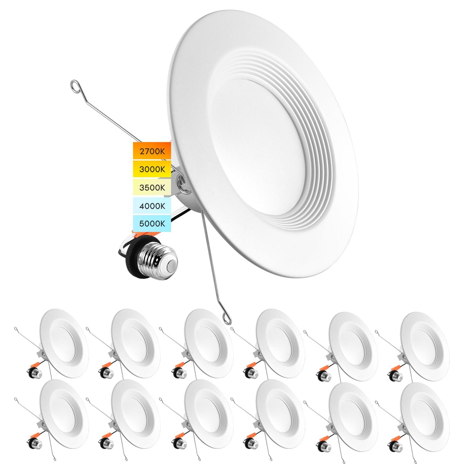 7.32'' Selectable Color Temperature Dimmable LED Retrofit Recessed Lighting Kit