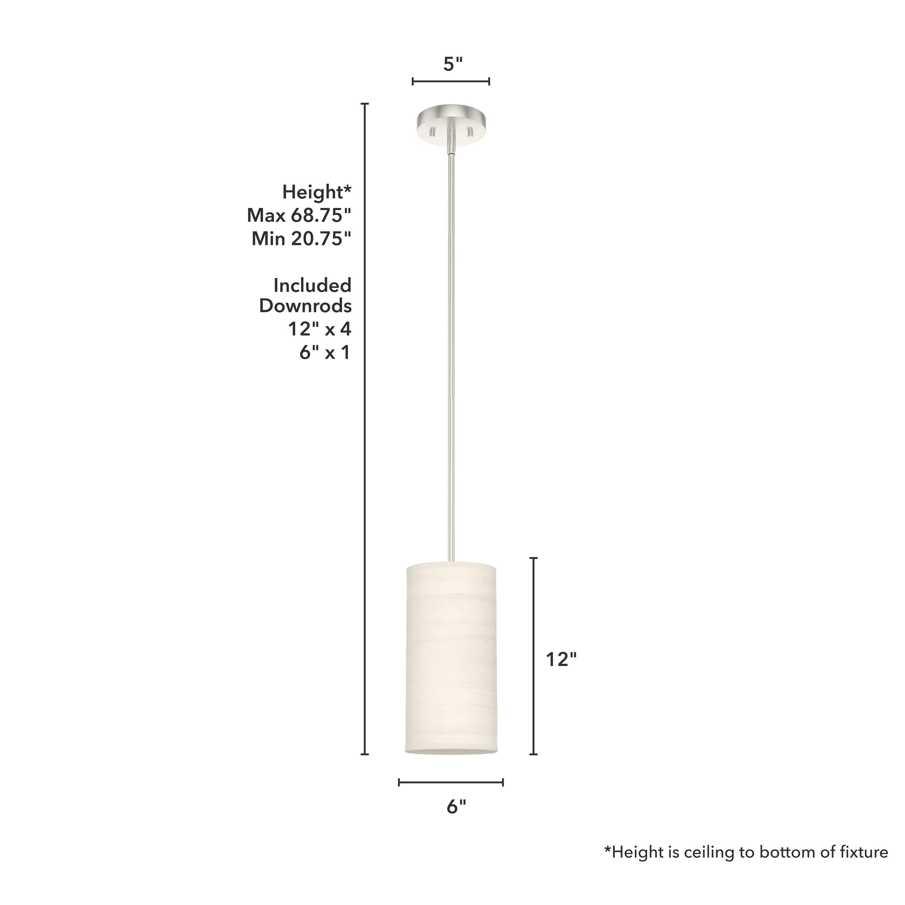 Chevron 1 - Light Single Cylinder Mini Pendant