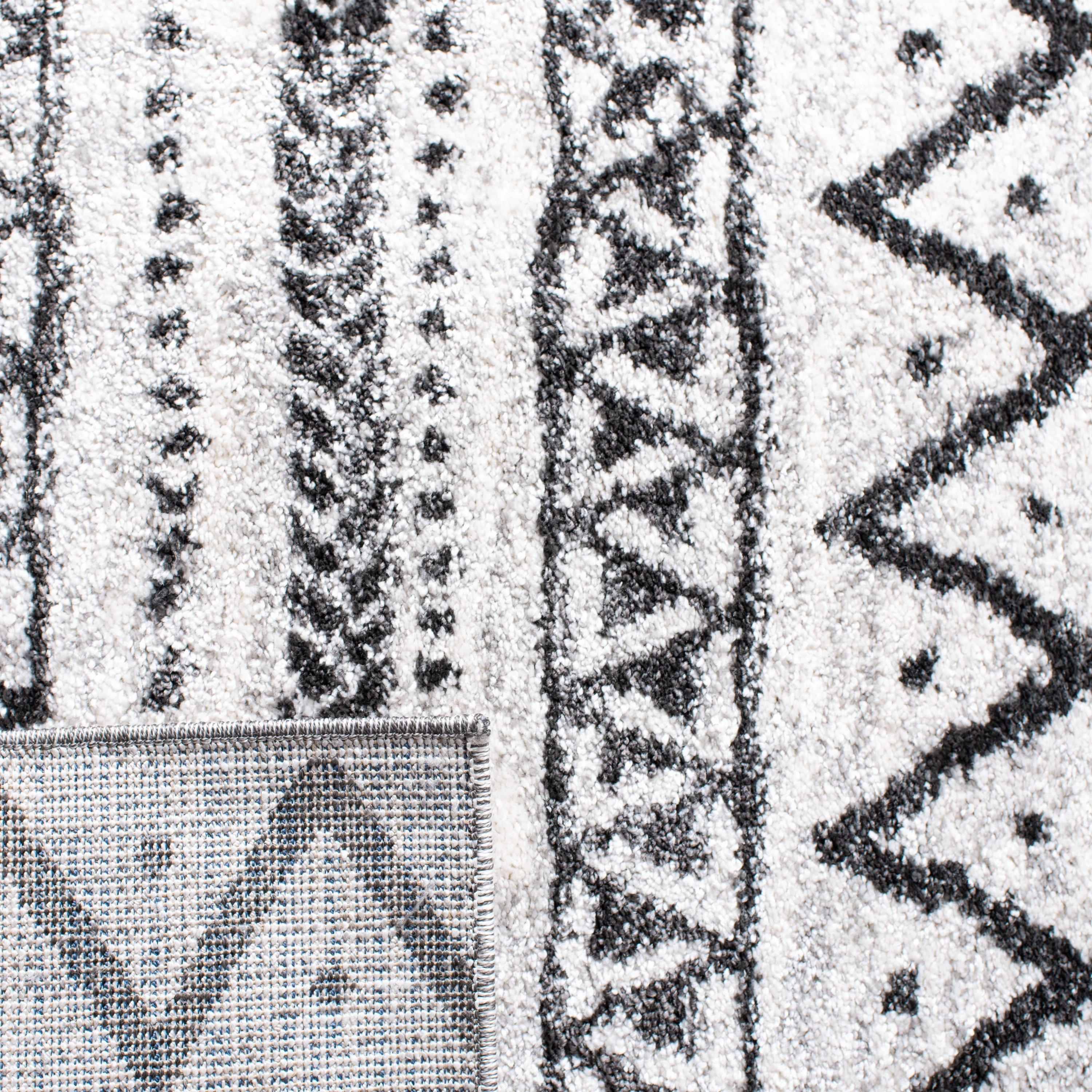 Tunisia TUN735 Power Loomed Area Rug - Ivory/Black - 8'x10' - Safavieh.