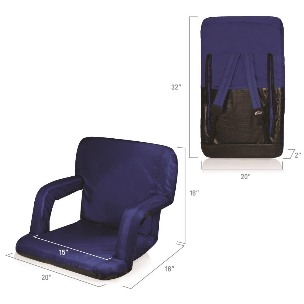 Ventura Reclining Bleacher Seat with Armrests and Back Support