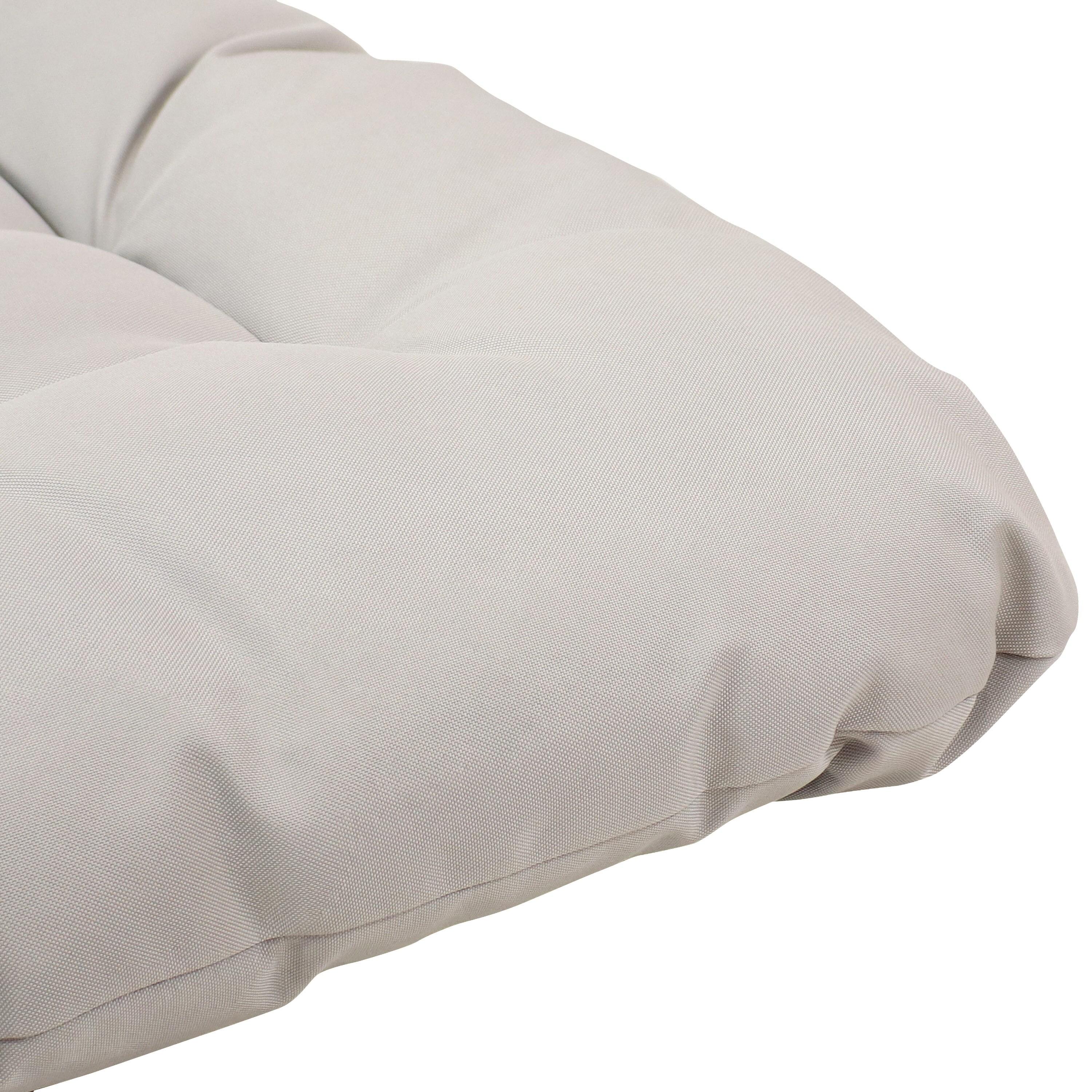 Sunnydaze Outdoor Replacement Headrest and Cushions for Phoebe Hanging Lounge Egg Chair - Gray - 2pc