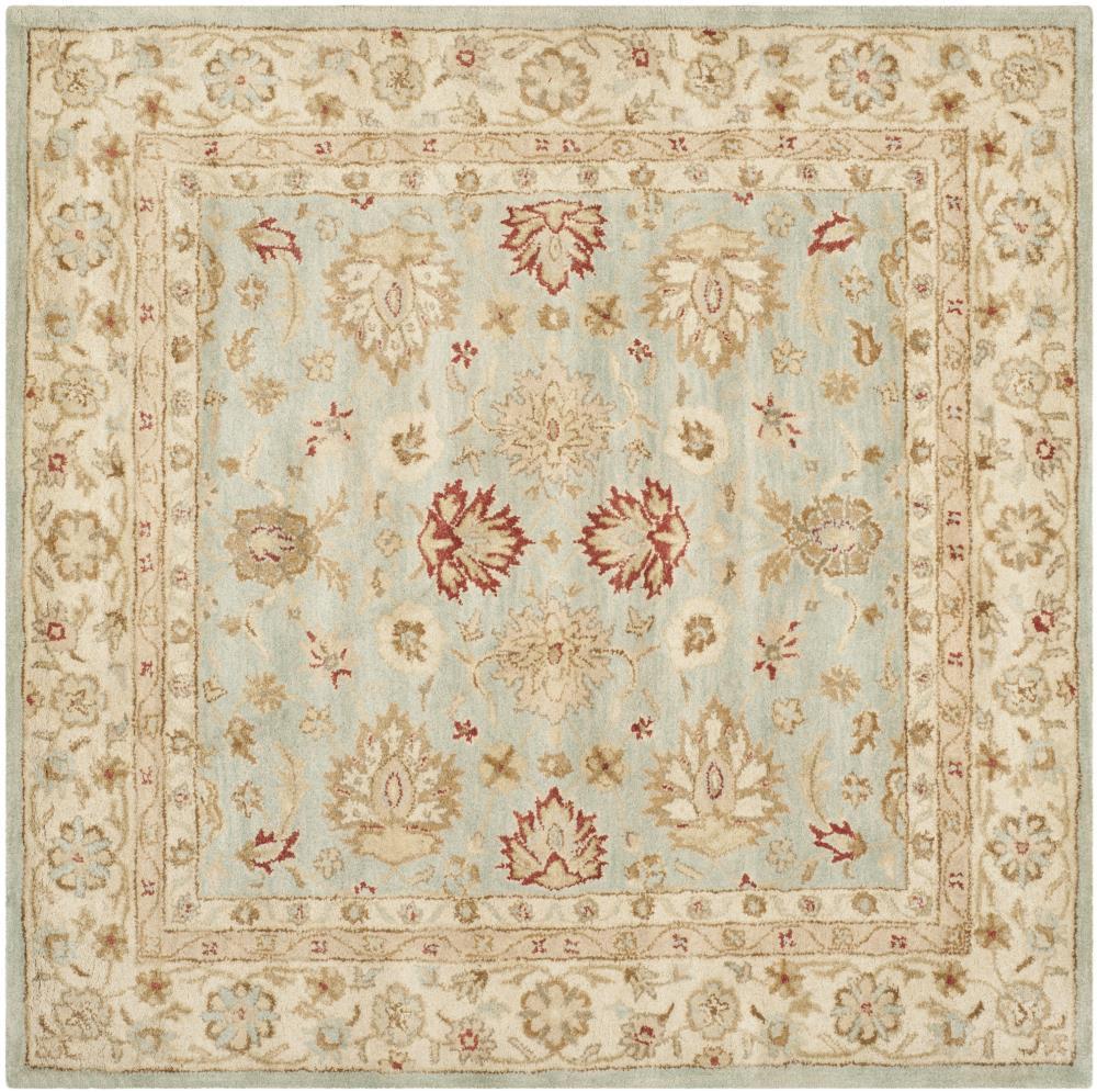 Antiquity AT822 Hand Tufted Area Rug - Grey Blue/Beige - 6'x6' - Safavieh.