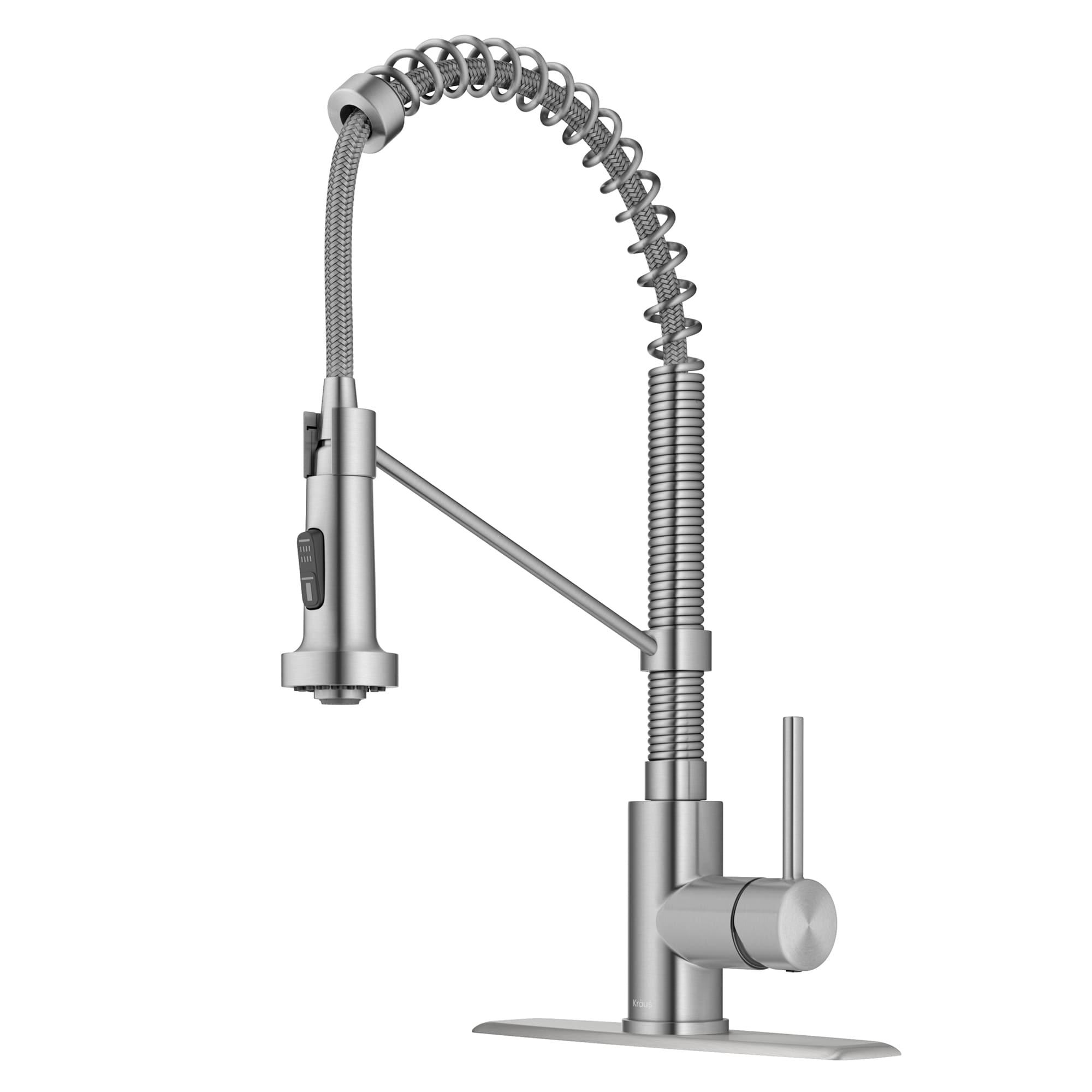 KRAUS Bolden Commercial Style 2-Function Single Handle Pull Down Kitchen Faucet