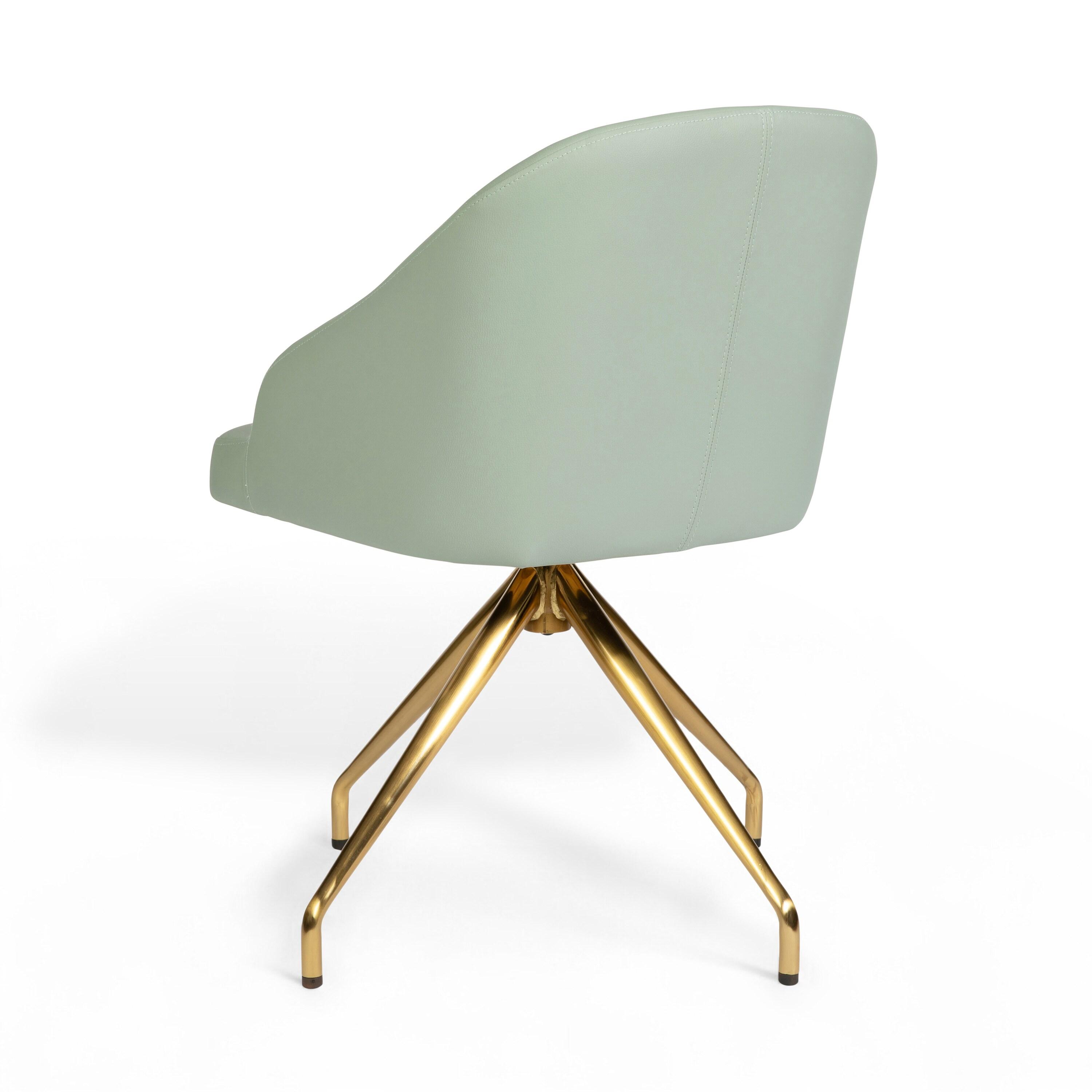 Martha Stewart Martha Stewart Sora Upholstered Stationary Swivel Home Office Chair