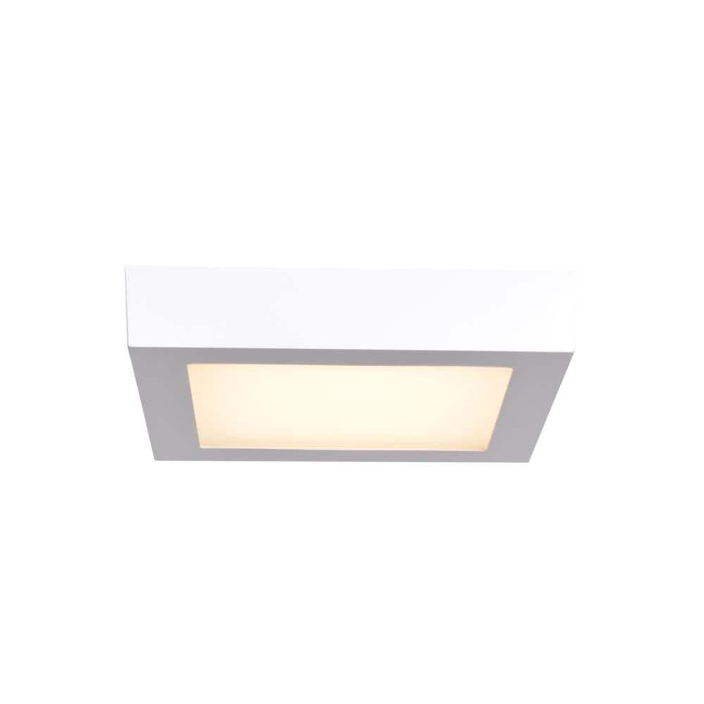 White Glass LED Flush Mount Ceiling Light