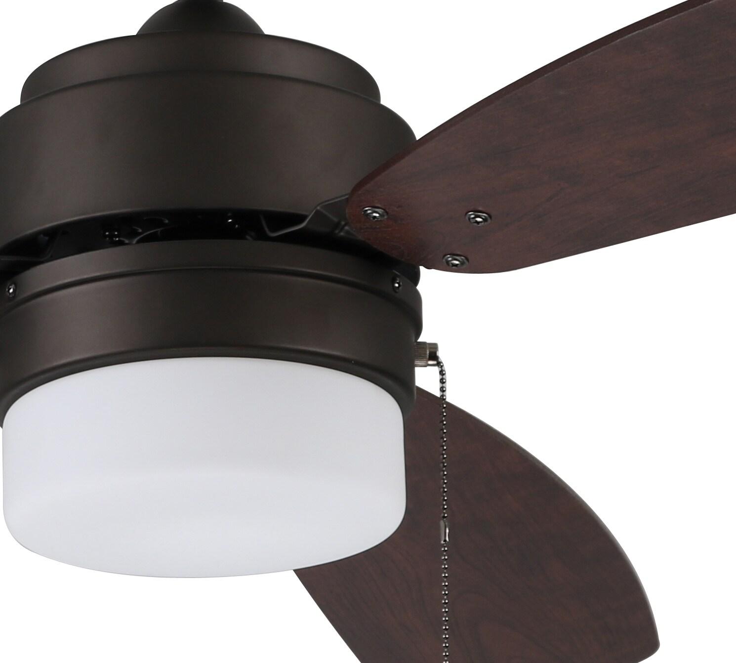 Litex - Ausmus - 3 Blade Ceiling Fan with Light Kit-15.75 Inches Tall and 52