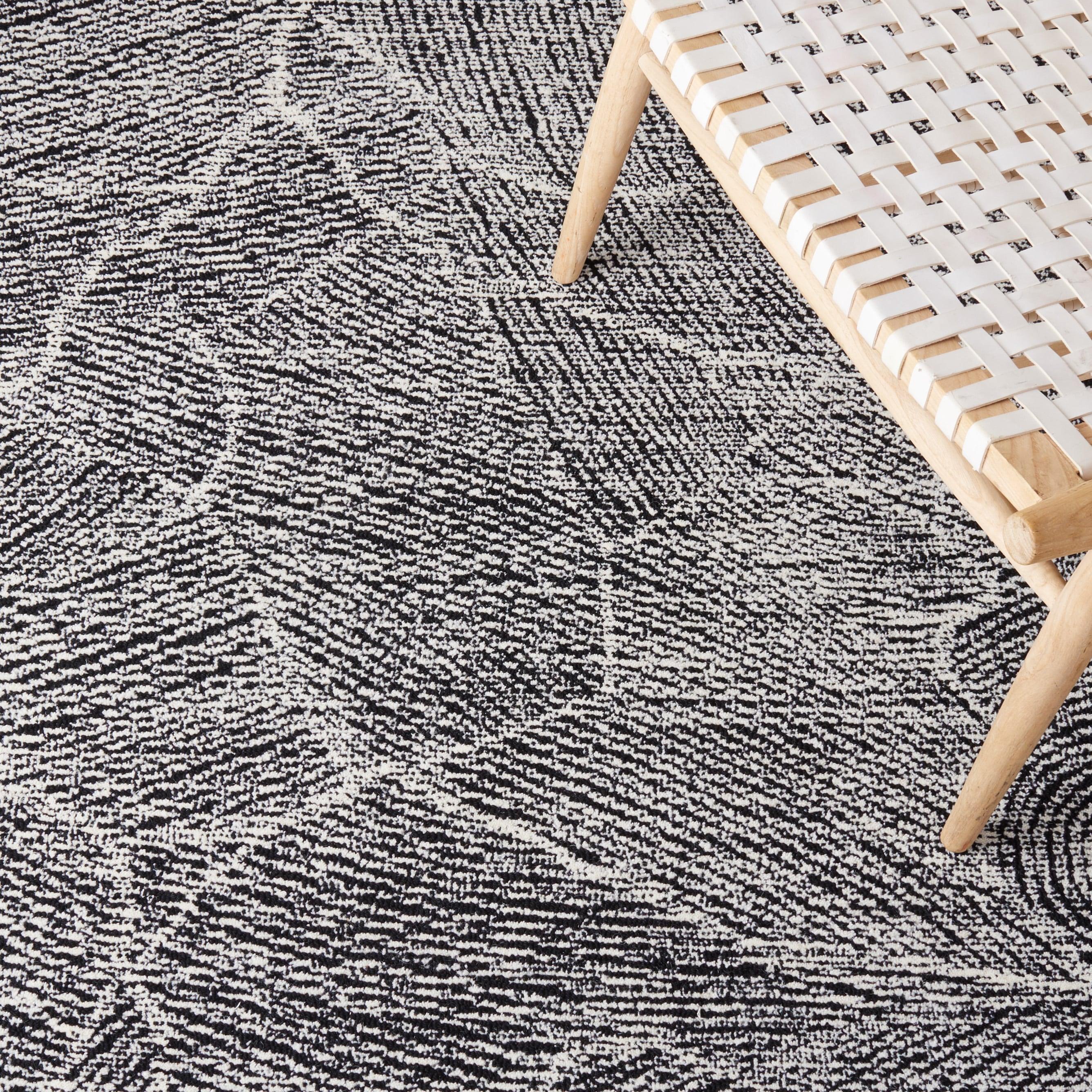 Metro MET999 Hand Tufted Indoor Area Rug - Black/Ivory - 6'x6' - Safavieh