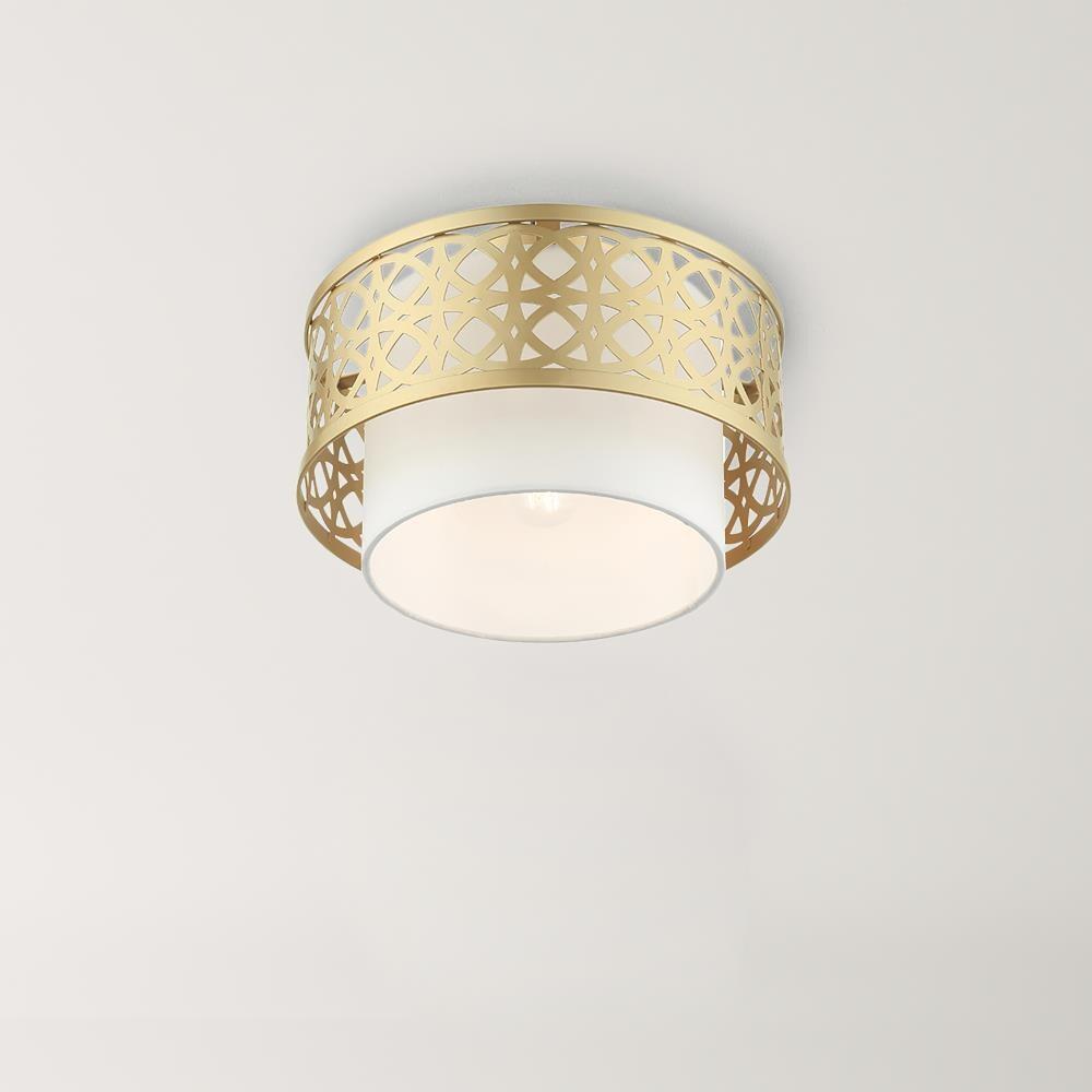 Livex Lighting Calinda 1 - Light Semi-Flush Mount in  Soft Gold