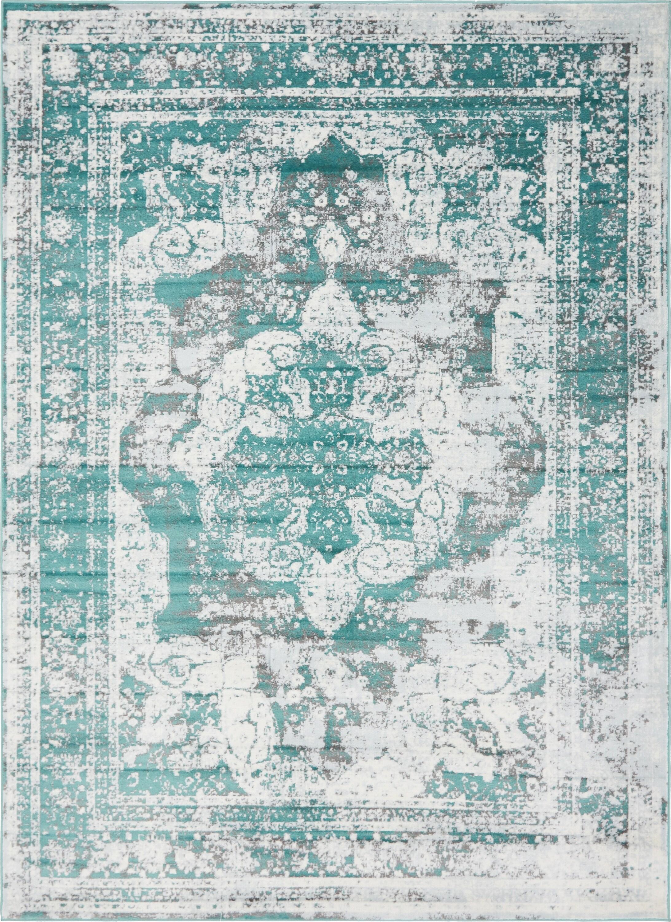 Unique Loom 8' 0 x 11' 0 Sofia Salle Garnier Turquoise Area Rug