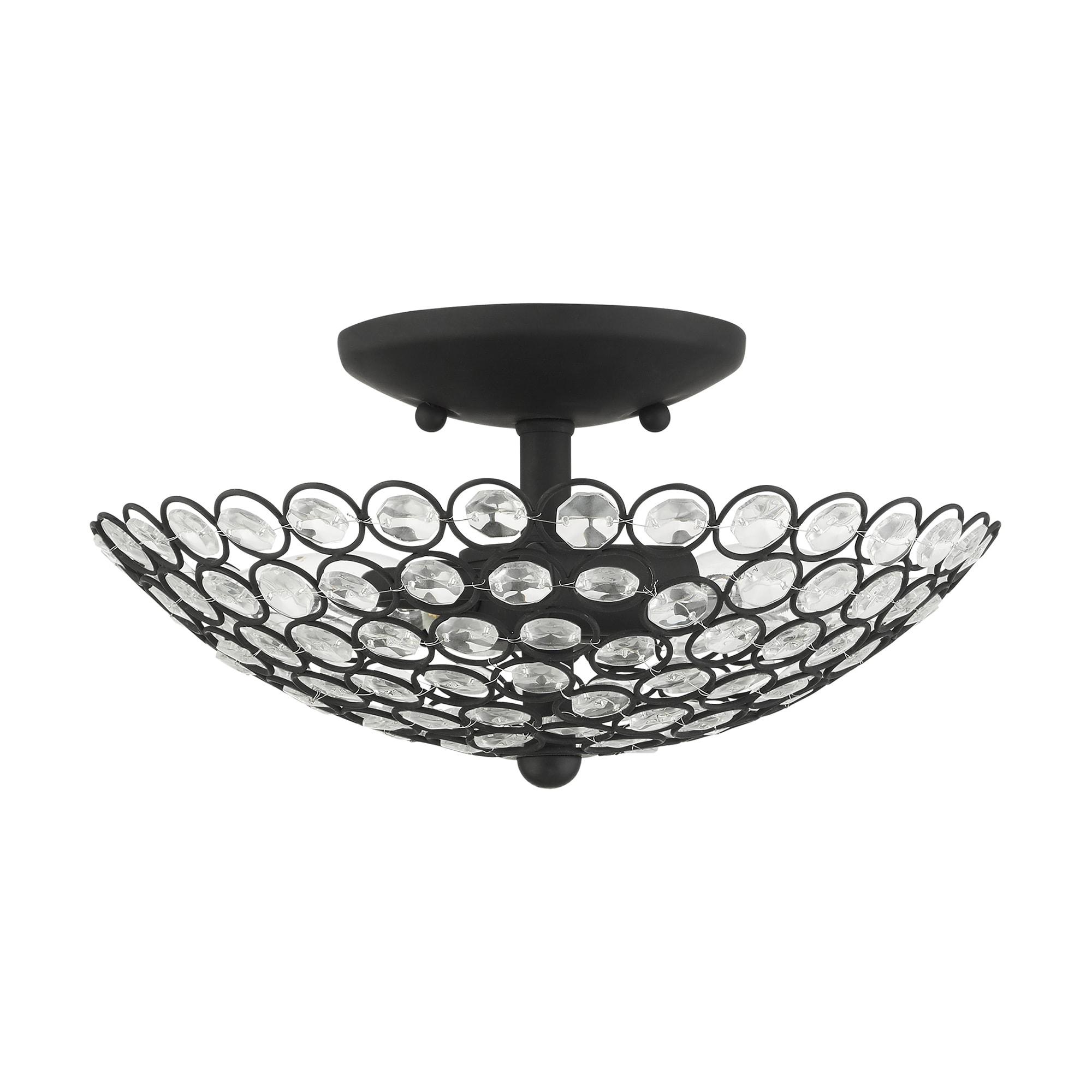 Livex Lighting - Cassandra - 2 Light Semi-Flush Mount in Glam Style - 11 Inches