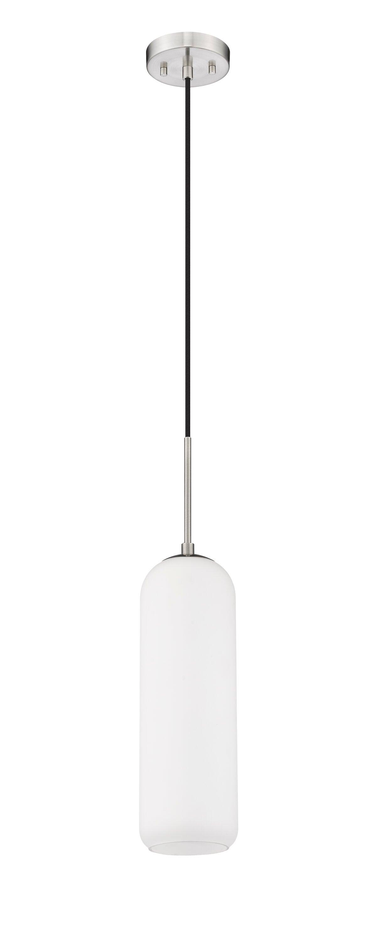 Monty 22" Brushed Nickel and Opal Glass Pendant Light