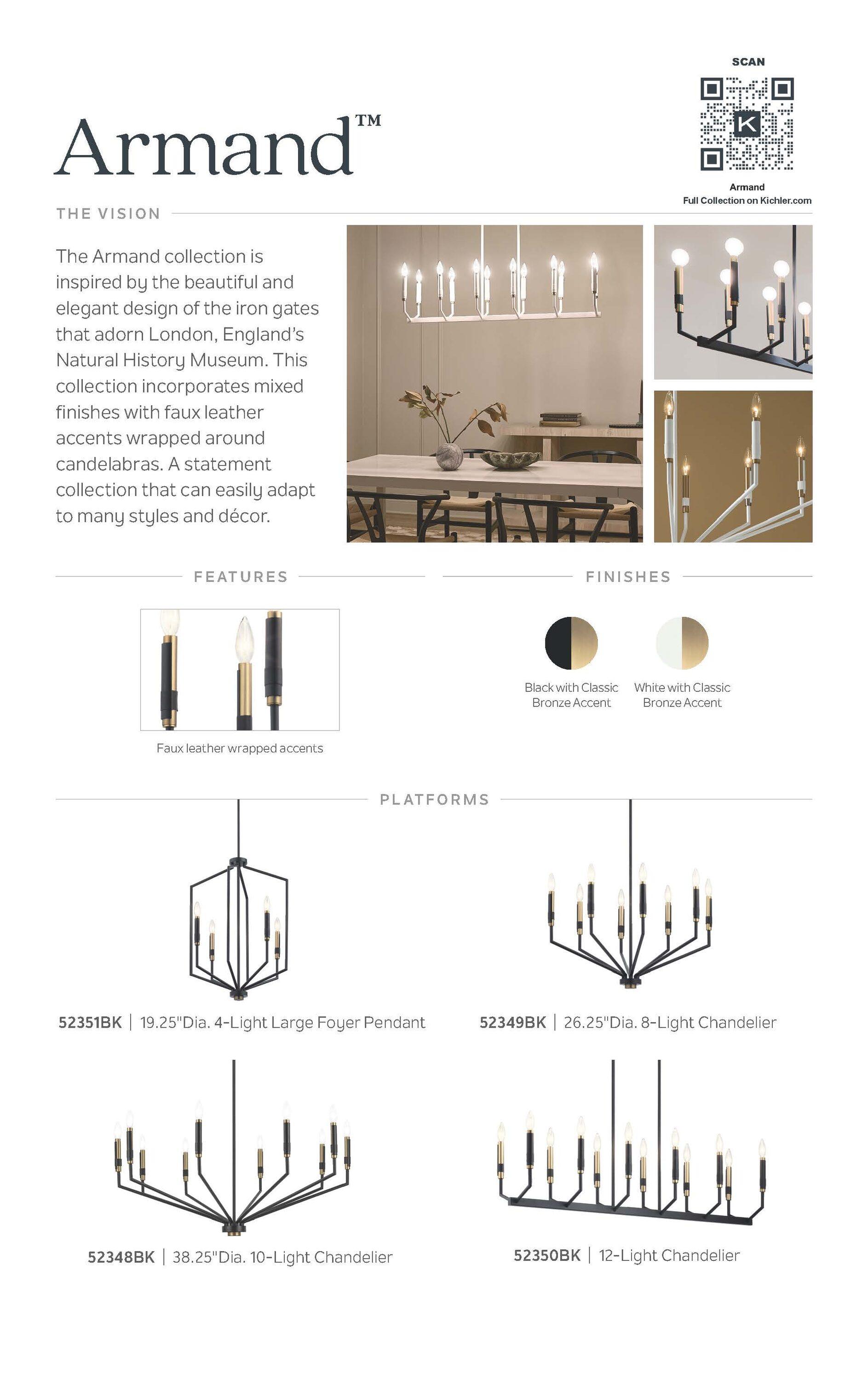 Kichler Lighting Armand 8 - Light Chandelier in  Black