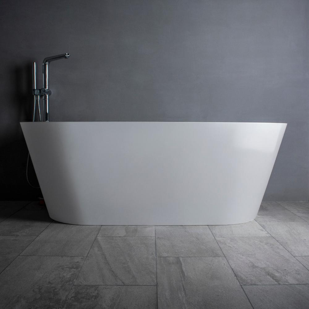 65" x 30" Freestanding Soaking Solid Surface Bathtub