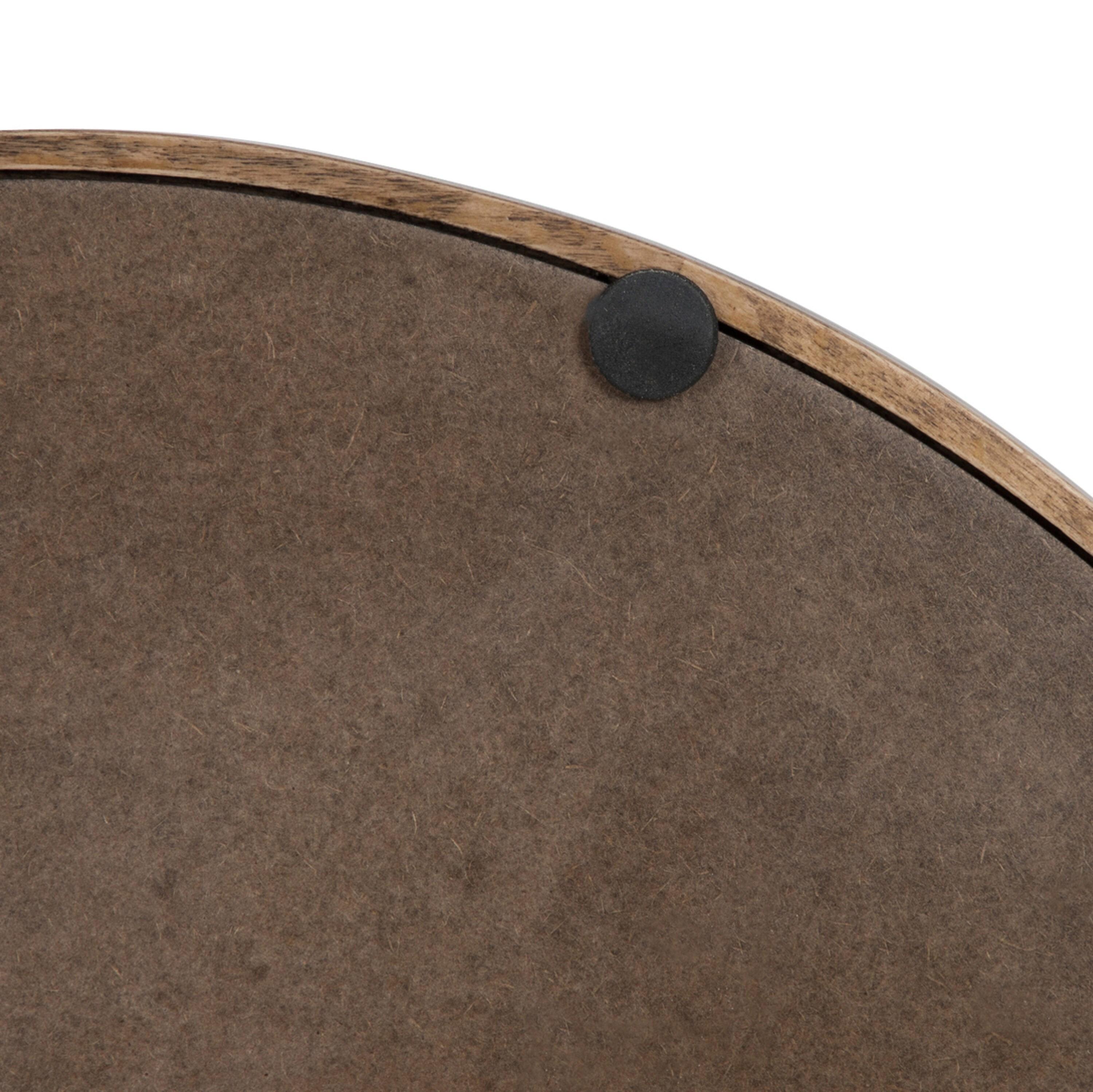 Kate and Laurel Lipton Tray, 15.5" Diameter, Rustic Brown