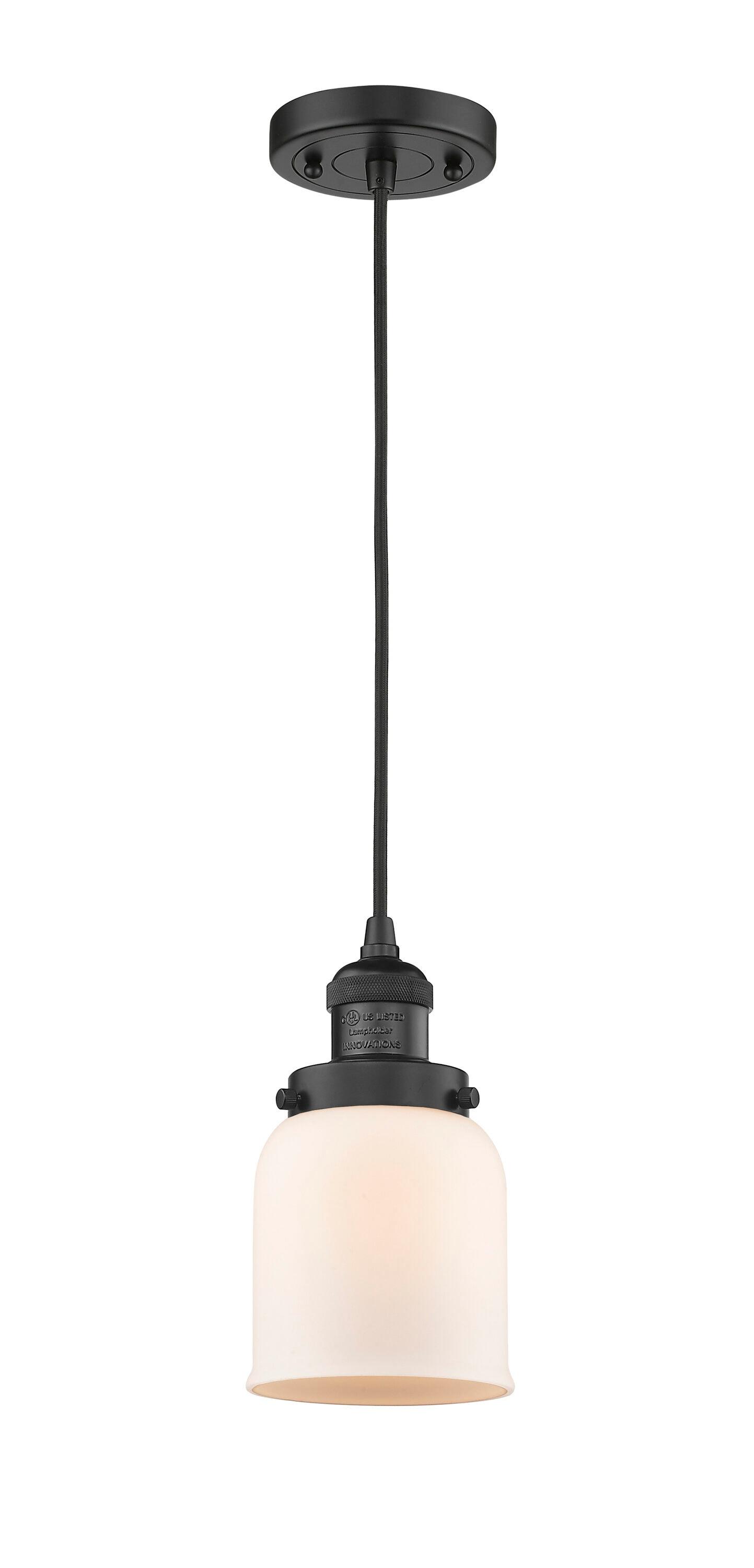 Innovations Lighting Bell 1 - Light Pendant in  Matte Black