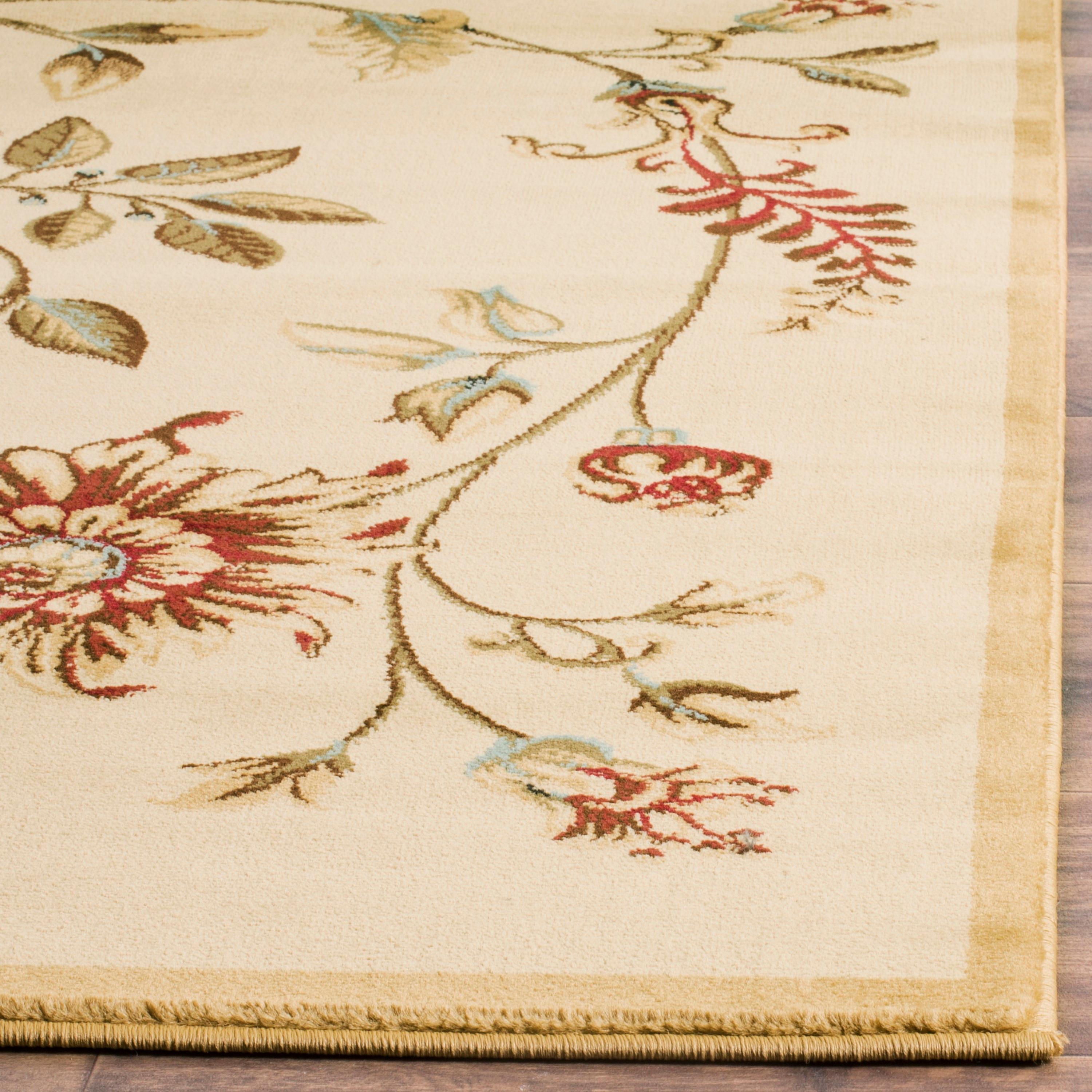 Lyndhurst LNH552 Power Loomed Area Rug - Ivory/Multi - 5'3"x7'6" - Safavieh.