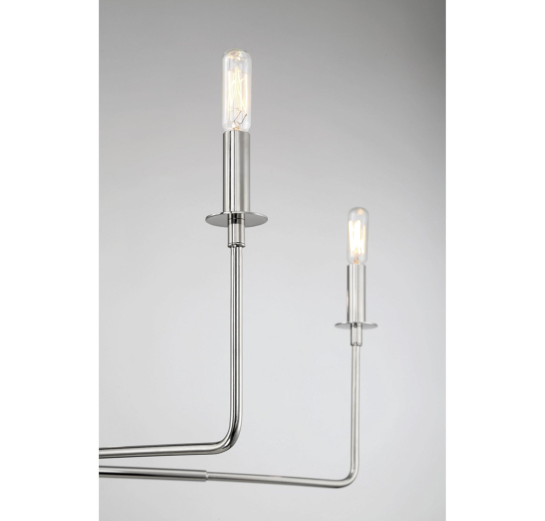Salerno Polished Nickel 6-Light Rustic Charm Chandelier