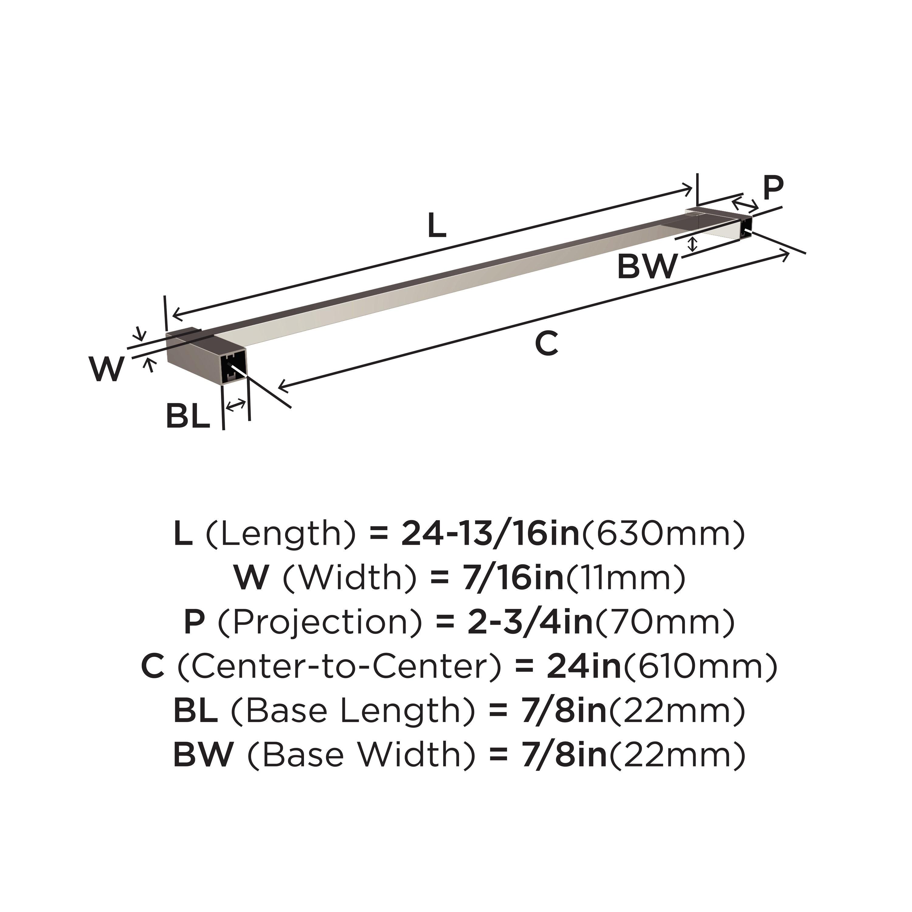 Amerock Monument Chrome 24 inch (610mm) Towel Bar