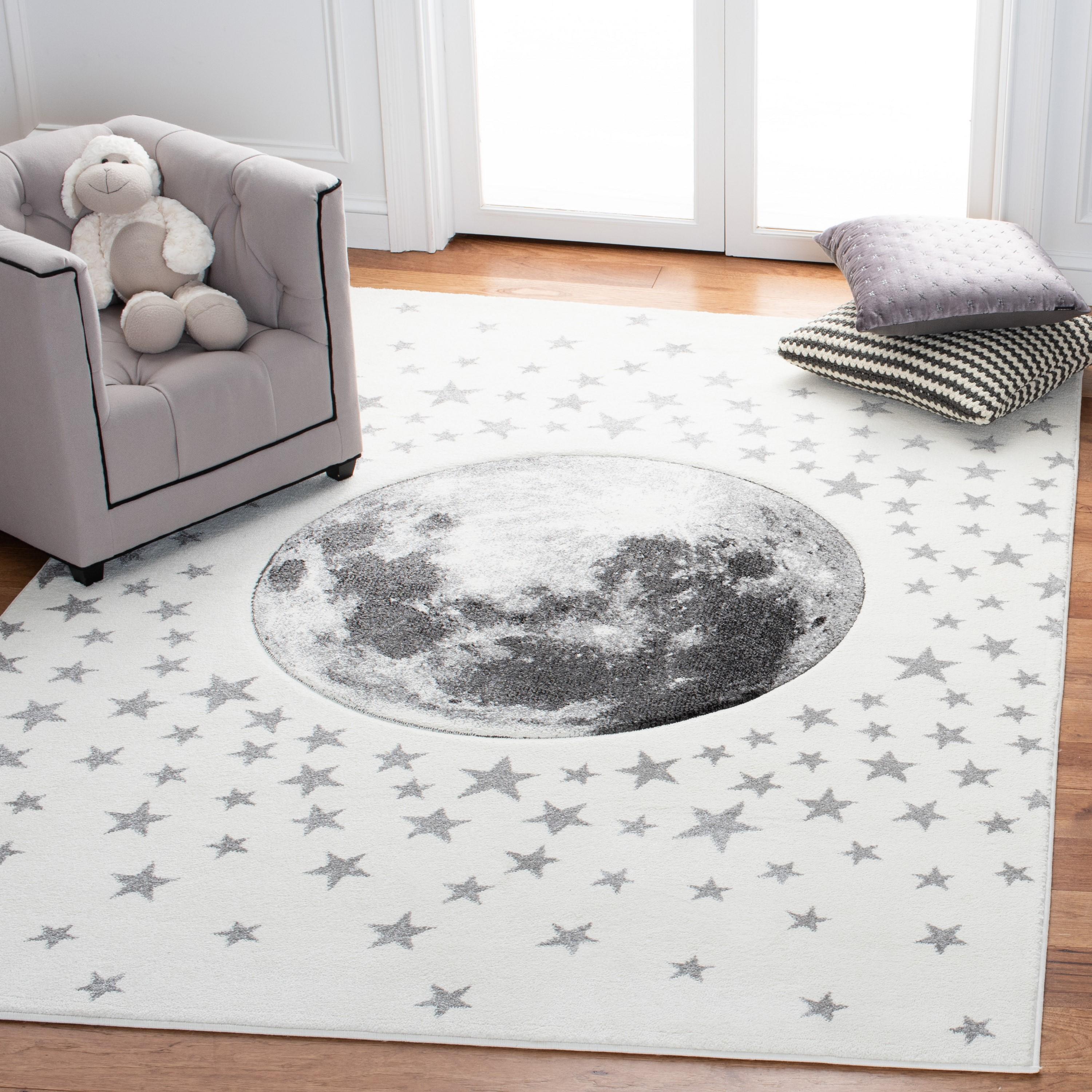 Carousel Kids CRK135 Power Loomed Accent Rug - Ivory/Gray - 2'3"x4' - Safavieh.