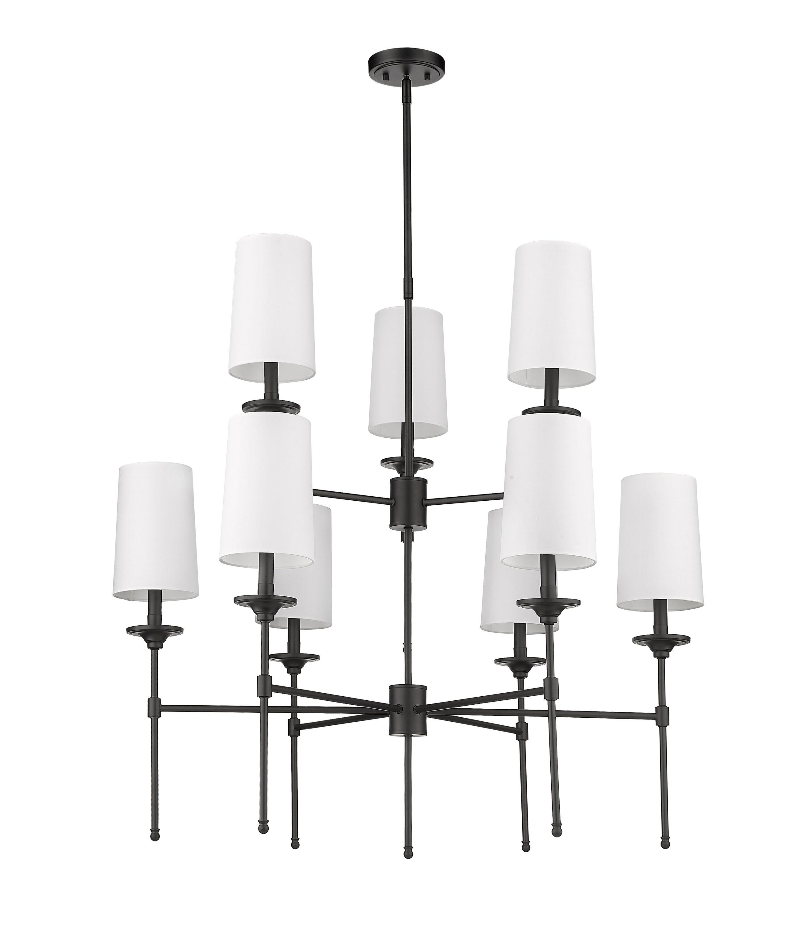 Hayse 9 - Light Dimmable Tiered Chandelier