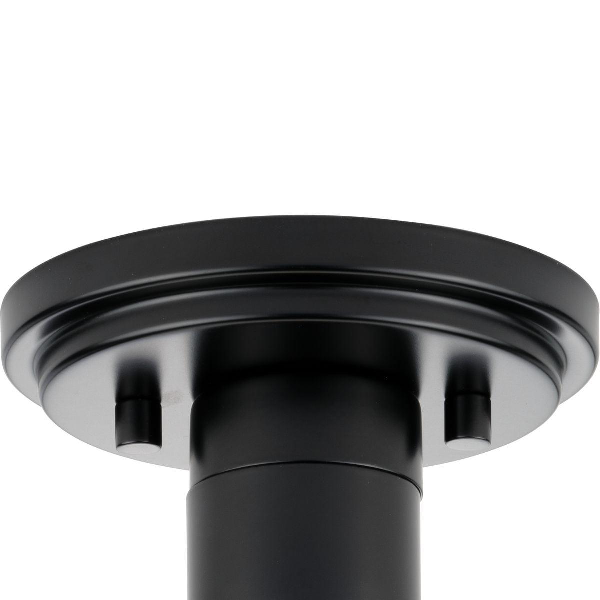 Progress Lighting, Adley Collection, 1-Light Flush Mount, Matte Black, Clear Glass Shade