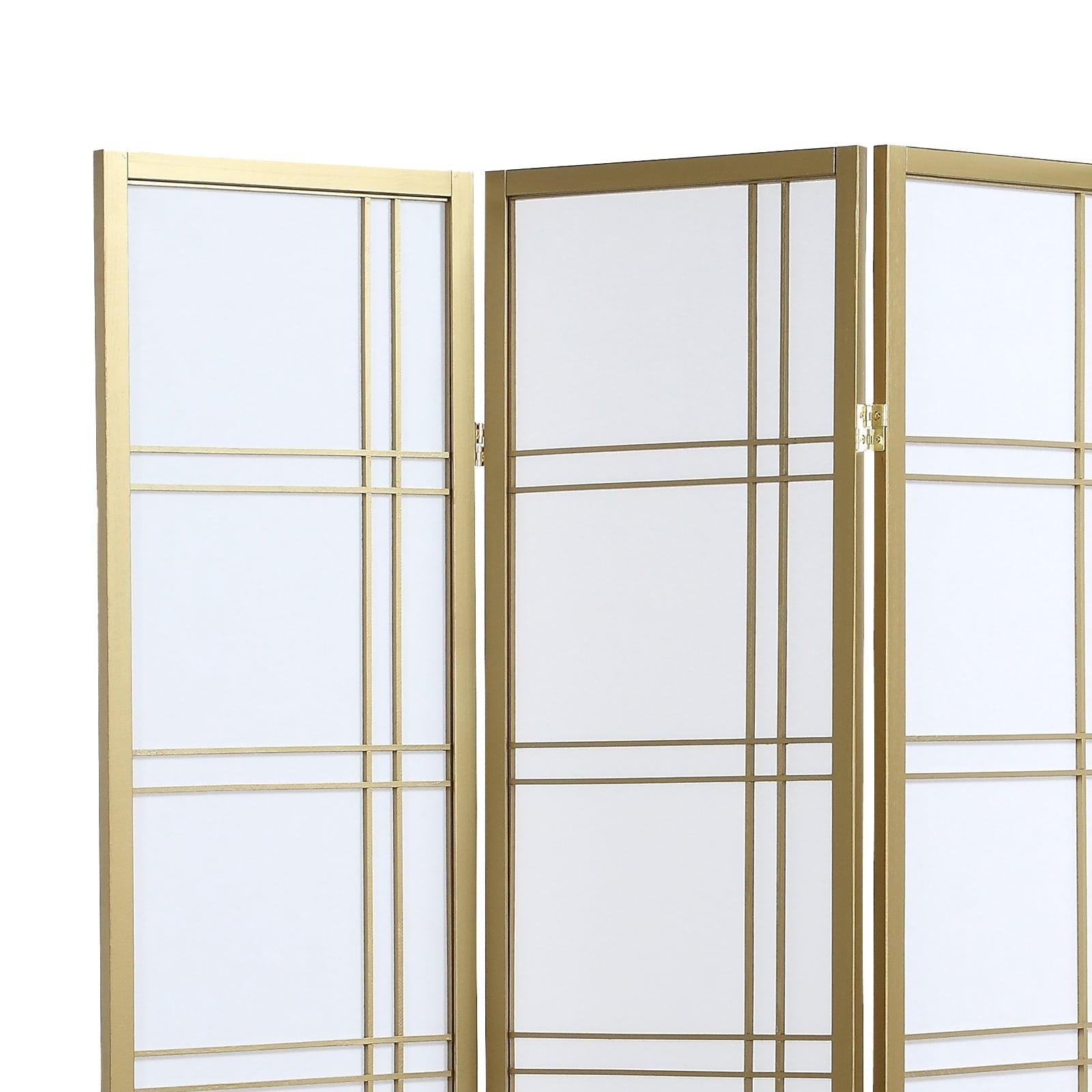 SHANRUGUOJI Folding Room Divider Seto 4-Panel Room Divider Screen