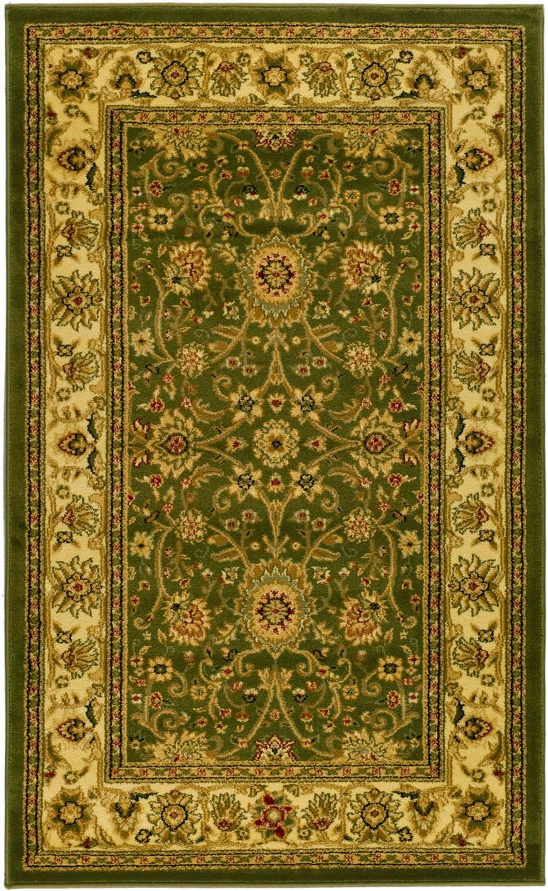 Lyndhurst LNH212 Power Loomed Area Rug - Sage/Ivory - 4'x6' - Safavieh