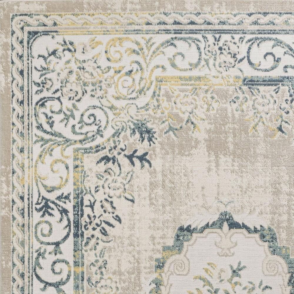JONATHAN Y Rosalia Cottage Medallion Navy/Ivory 3 ft. x 5 ft. Area Rug