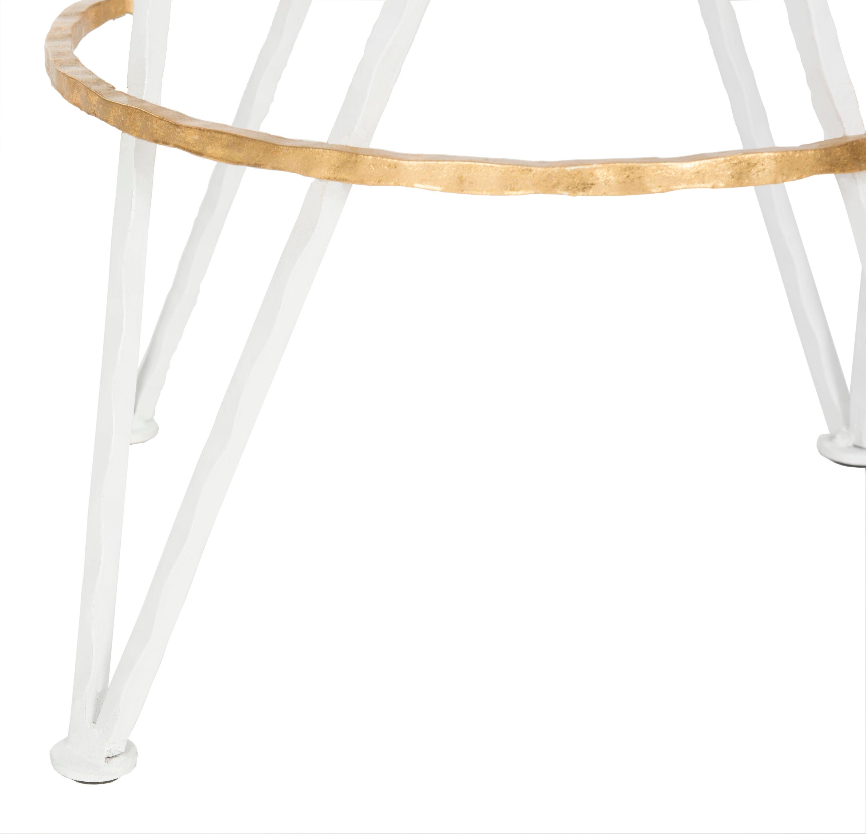 Hester Bar Stool - FOX3253 - White/Gold - Safavieh Couture
