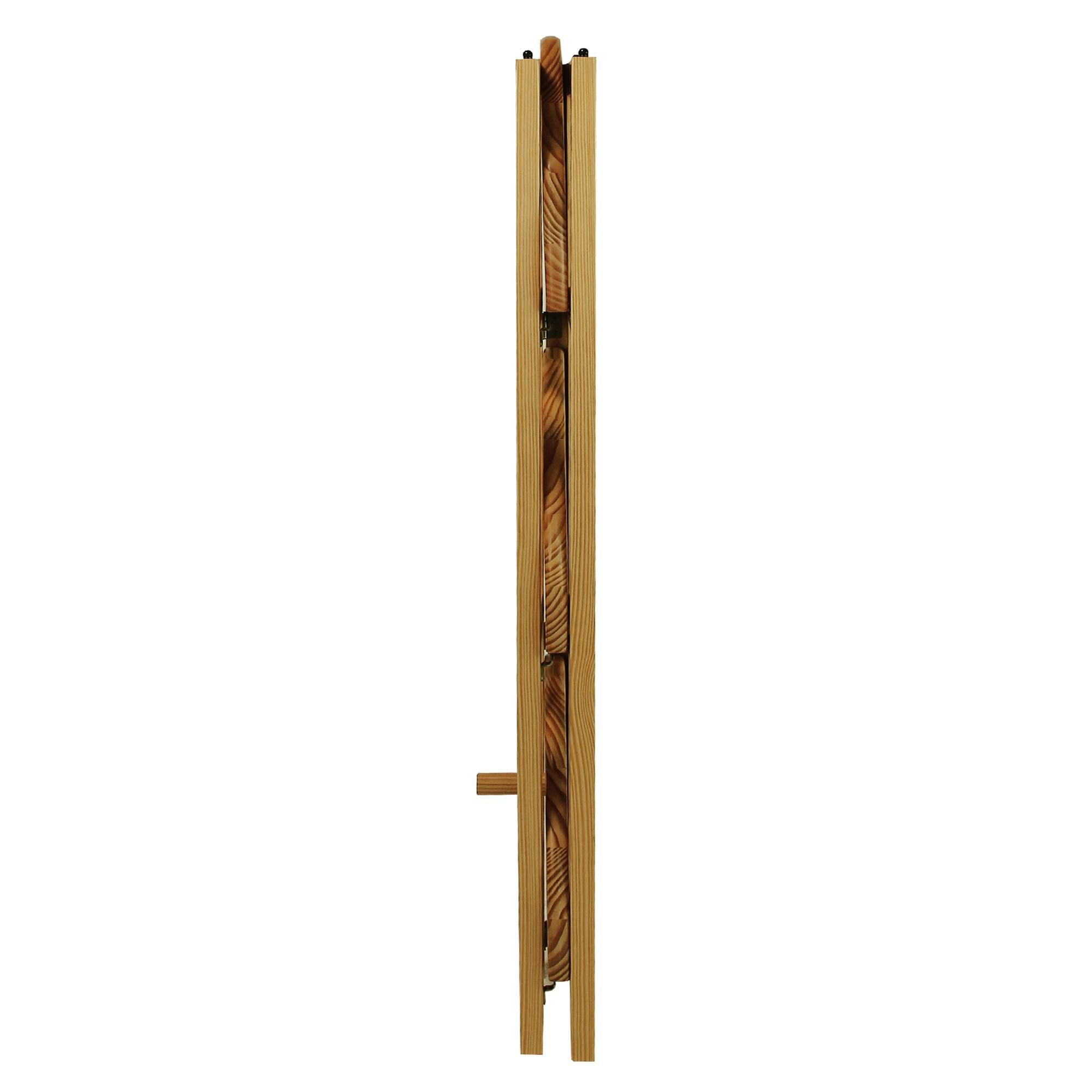 Casual Home 4-Shelf Corner Folding Bookcase-Color:Natural