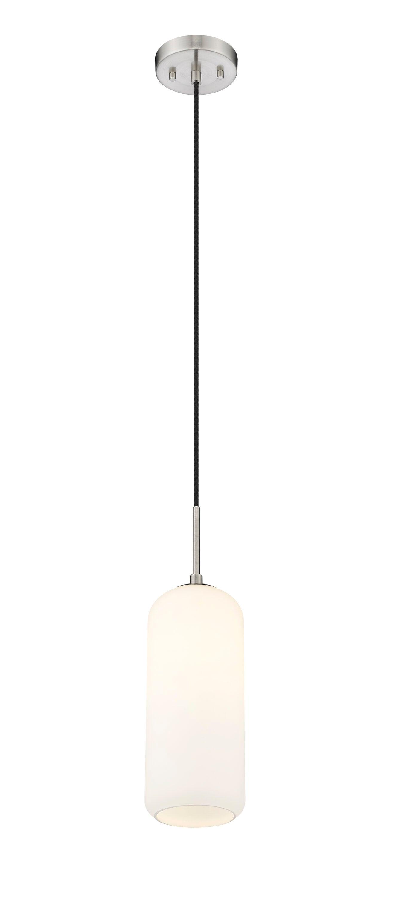 Z-Lite Monty 1 - Light Pendant in  Brushed Nickel/Opal