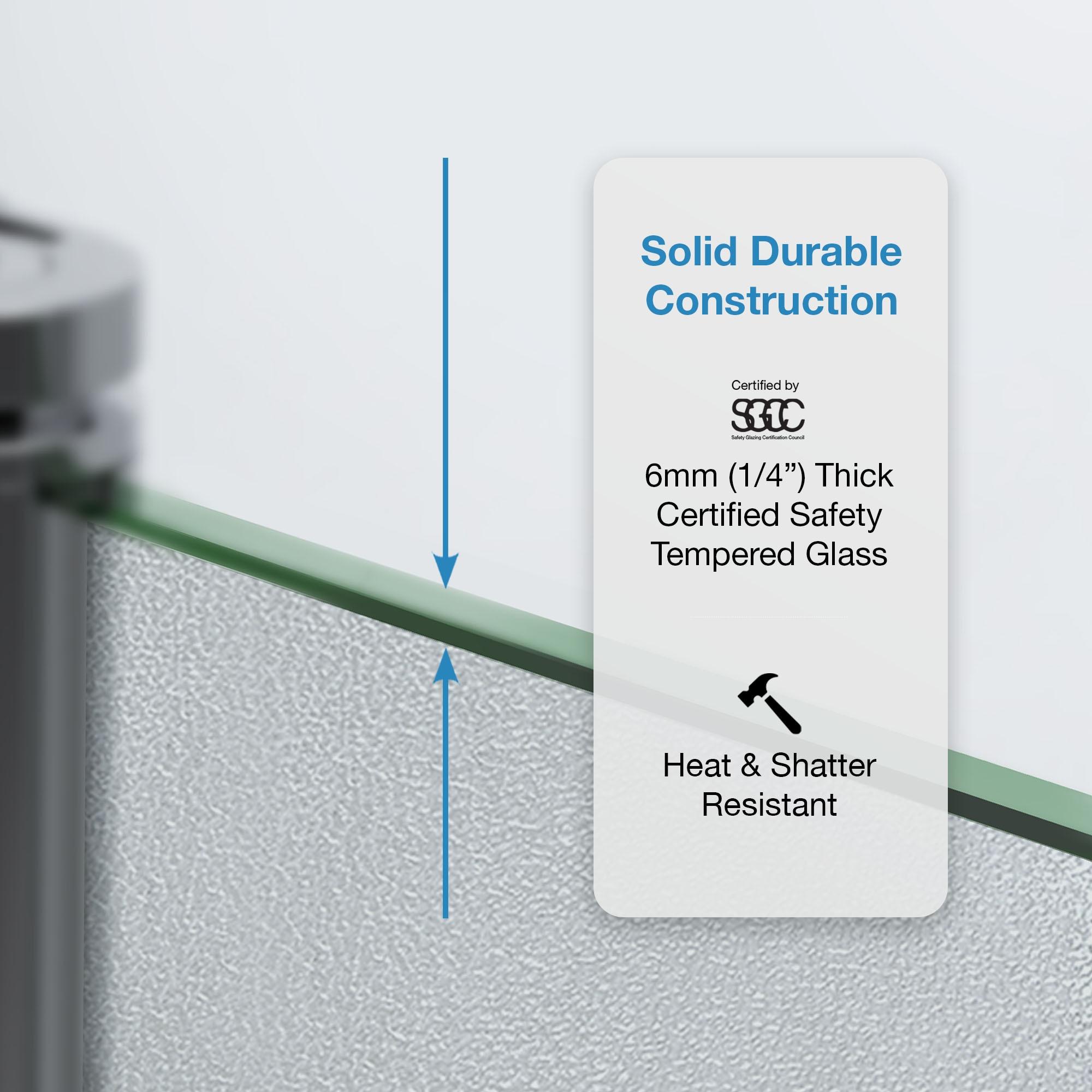 Ove Decors OVE Decors Breeze Premium 33 in. Round Shower Kit w/ Frosted, Base in Chrome Finish BREEZE 32 FROSTED GLASS KIT