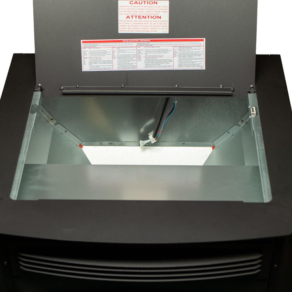 Ashley Black Steel Medium Pedestal Wood Pellet Stove