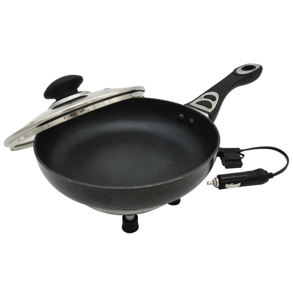 RoadPro 12 Volt Portable Electric Cooking Frying Pan w/ Non-Stick Surfaces