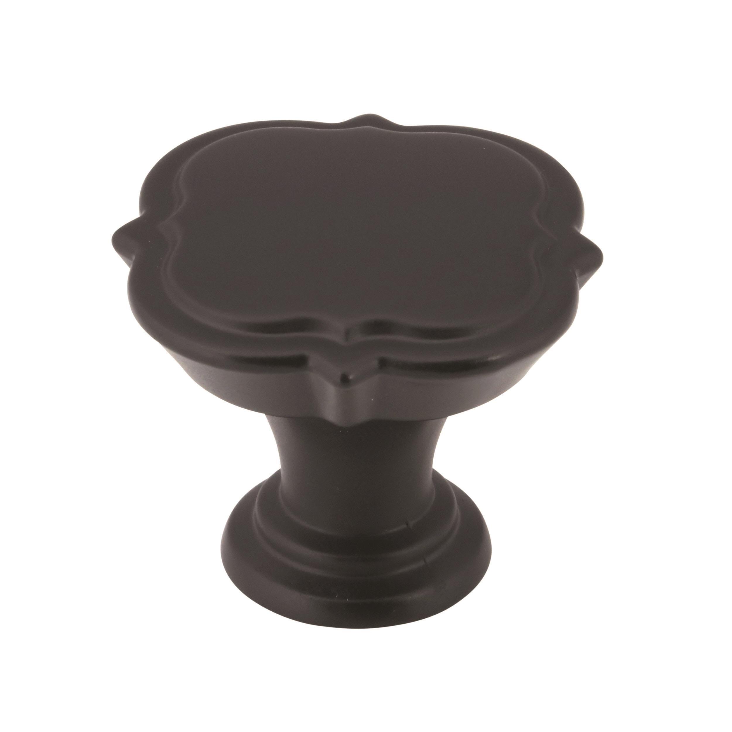 Grace Revitalize Black Bronze Square Cabinet Knob with Mounting Hardware