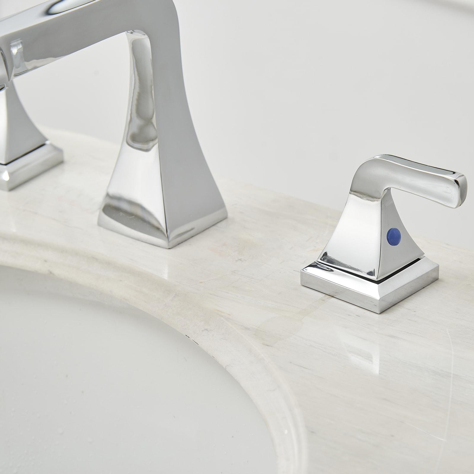 BWE 8 in. Widespread 2-Handle Bathroom Sink Faucet in Polished Chrome